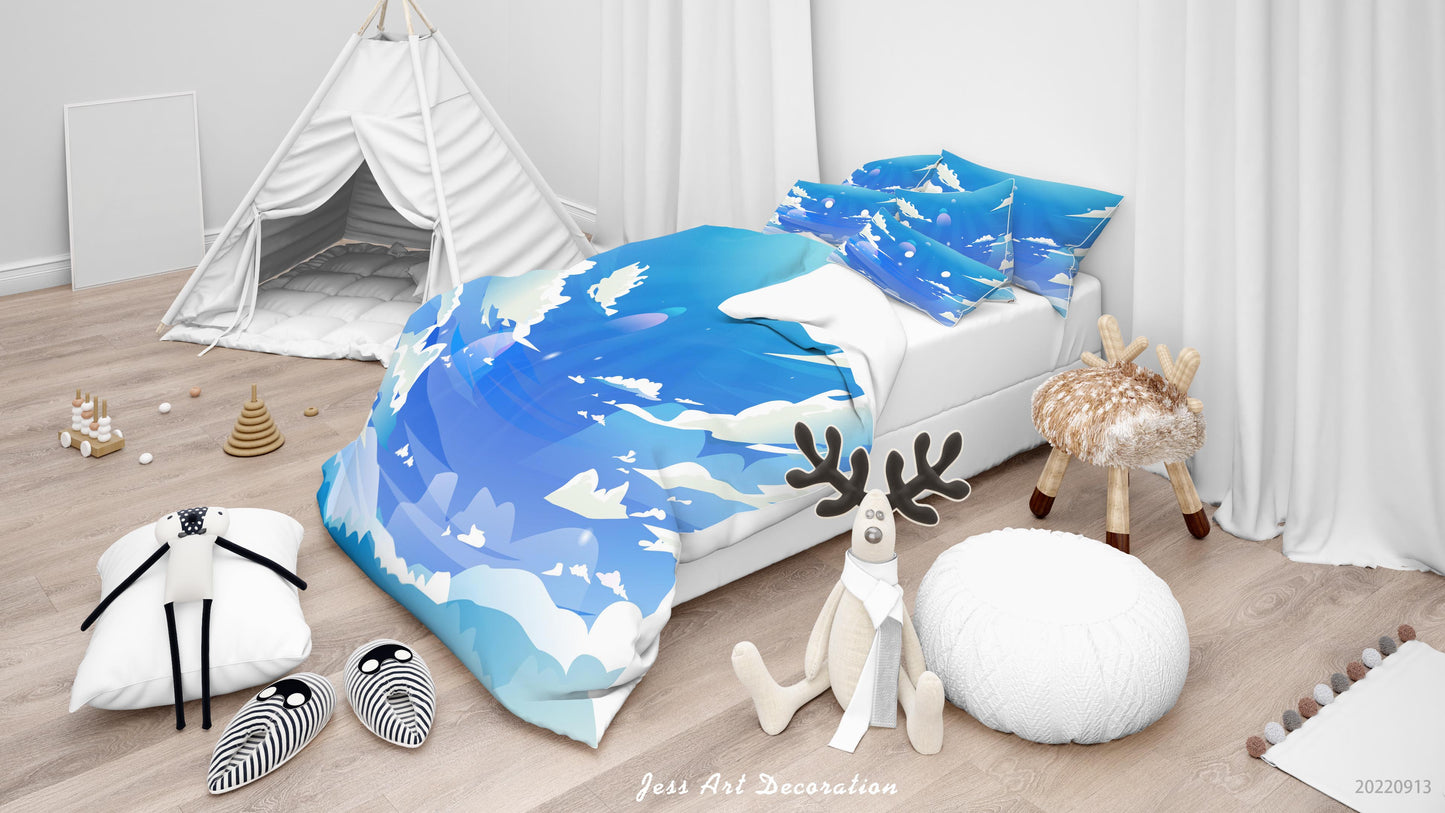 3D Bluesky Cloud Sun Quilt Cover Set Bedding Set Duvet Cover Pillowcase 130