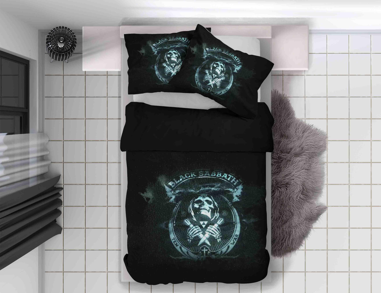 3D Black Sabbath Skull Quilt Cover Set Bedding Set Duvet Cover Pillowcases SF76