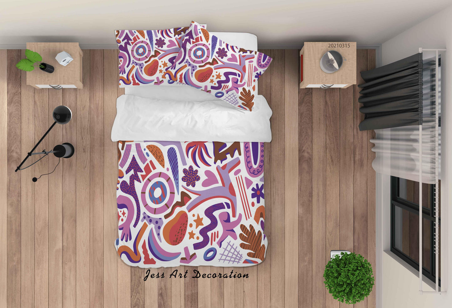 3D Abstract Color Pattern Quilt Cover Set Bedding Set Duvet Cover Pillowcases 76