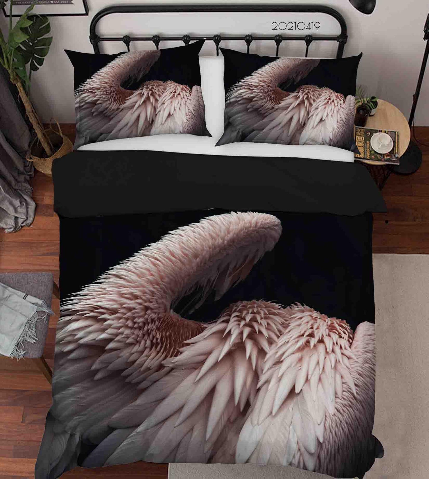 3D Animal Flamingo Quilt Cover Set Bedding Set Duvet Cover Pillowcases 217