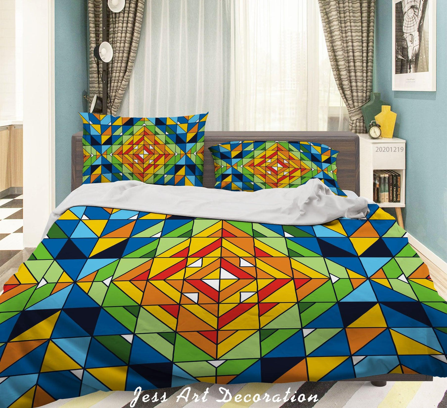 3D Abstract Geometric Pattern Quilt Cover Set Bedding Set Duvet Cover Pillowcases 28