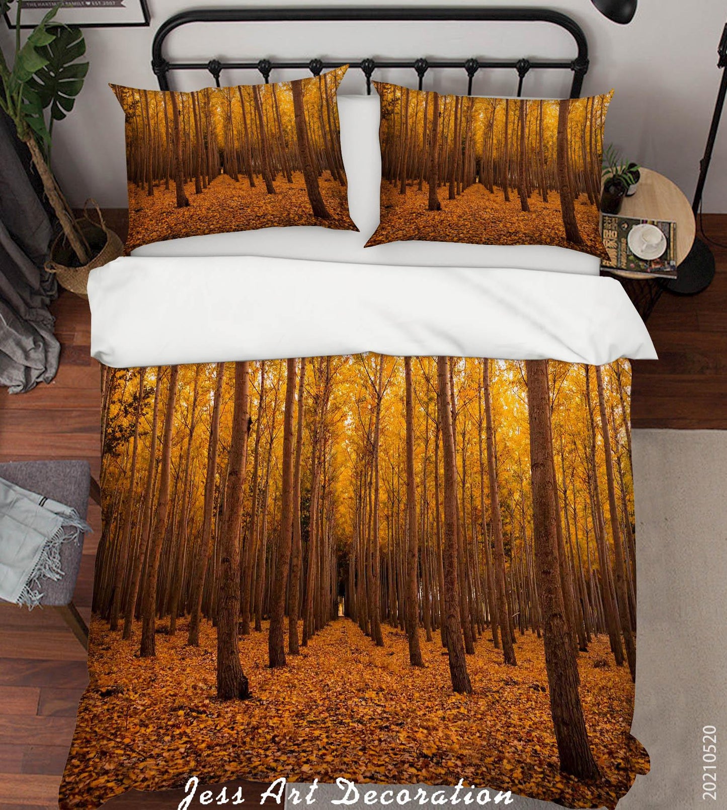 3D Autumn Forest Landscape Quilt Cover Set Bedding Set Duvet Cover Pillowcases 24