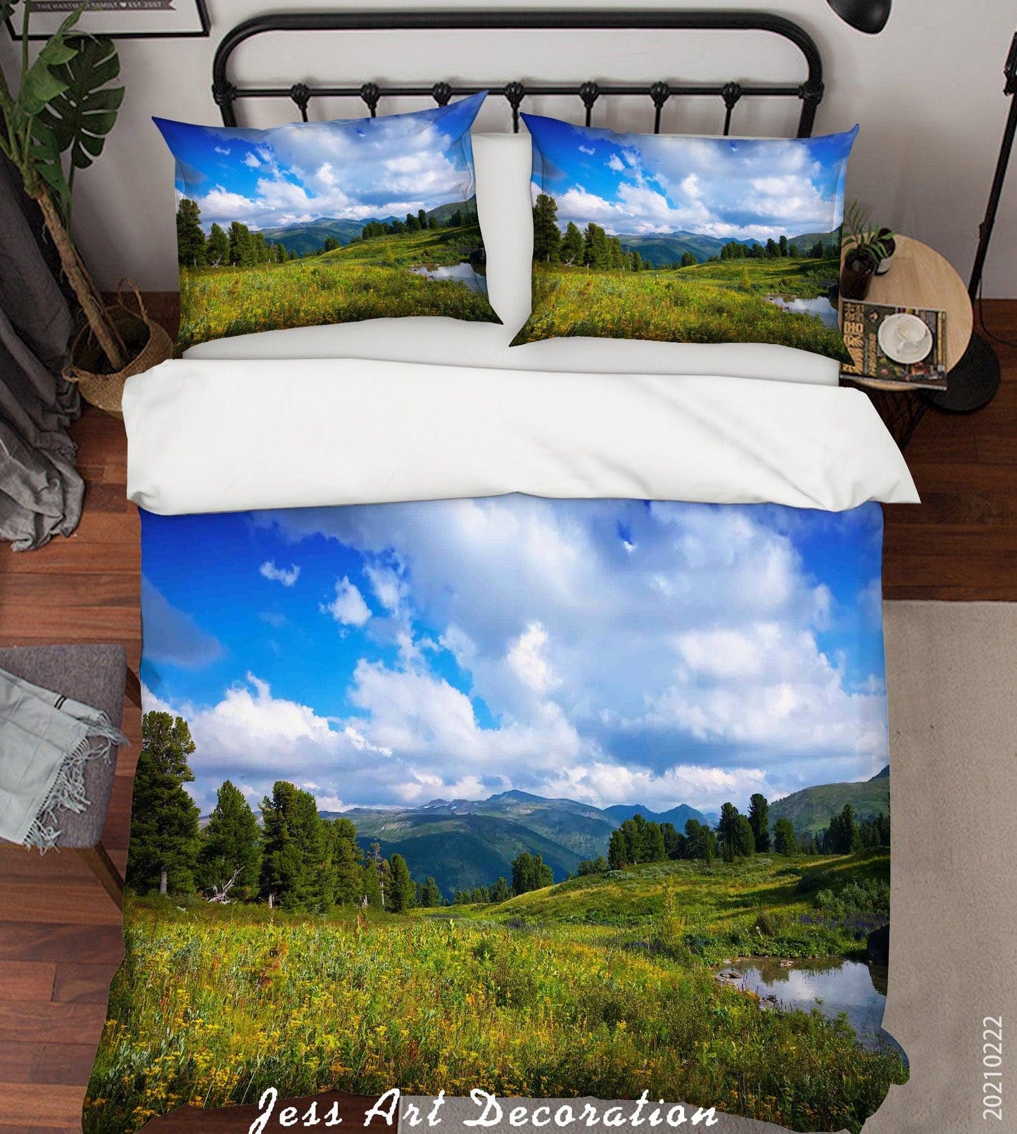 3D Blue Sky Cloud Meadow Quilt Cover Set Bedding Set Duvet Cover Pillowcases 194