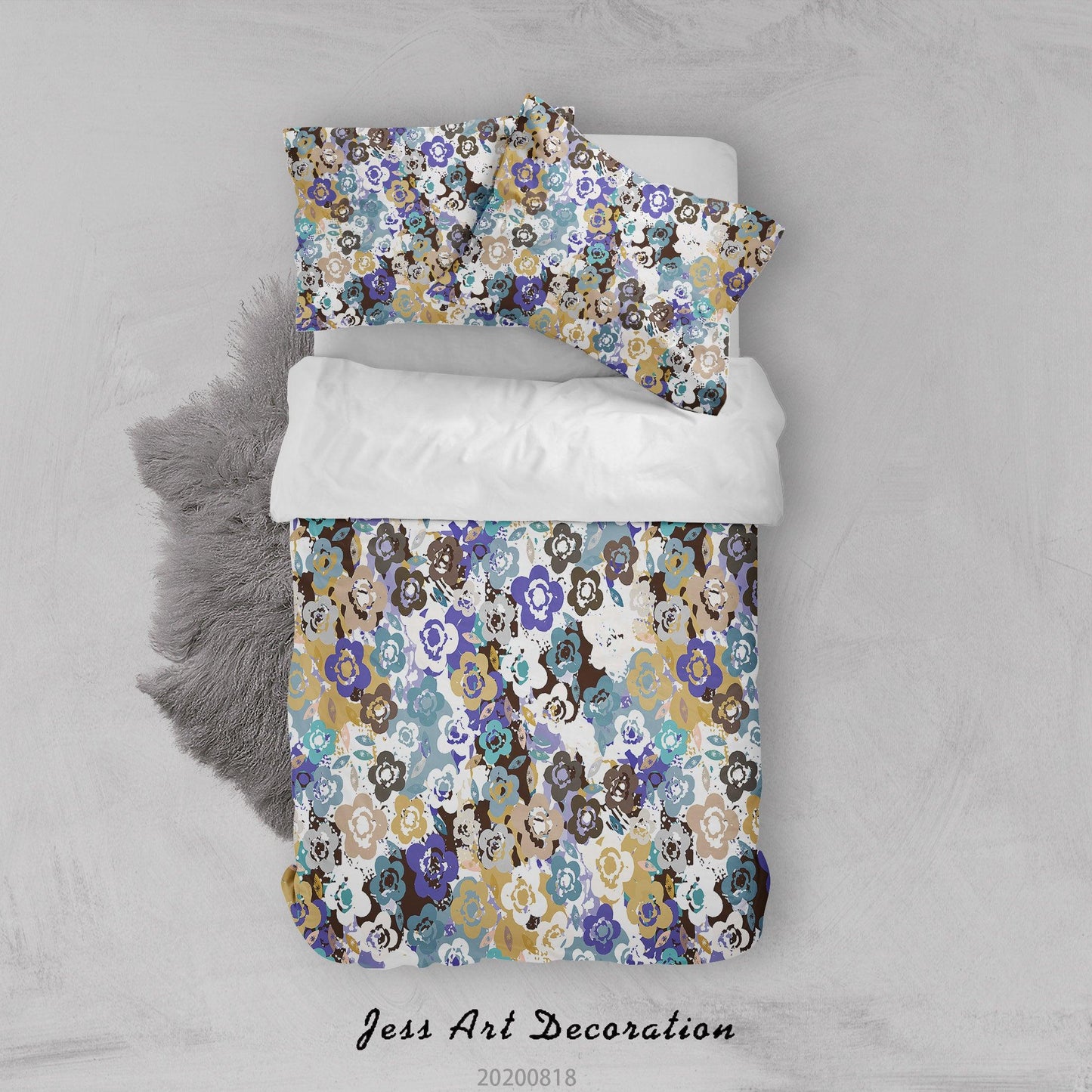 3D Abstract Colorful Floral Painting Quilt Cover Set Bedding Set Duvet Cover Pillowcases LXL