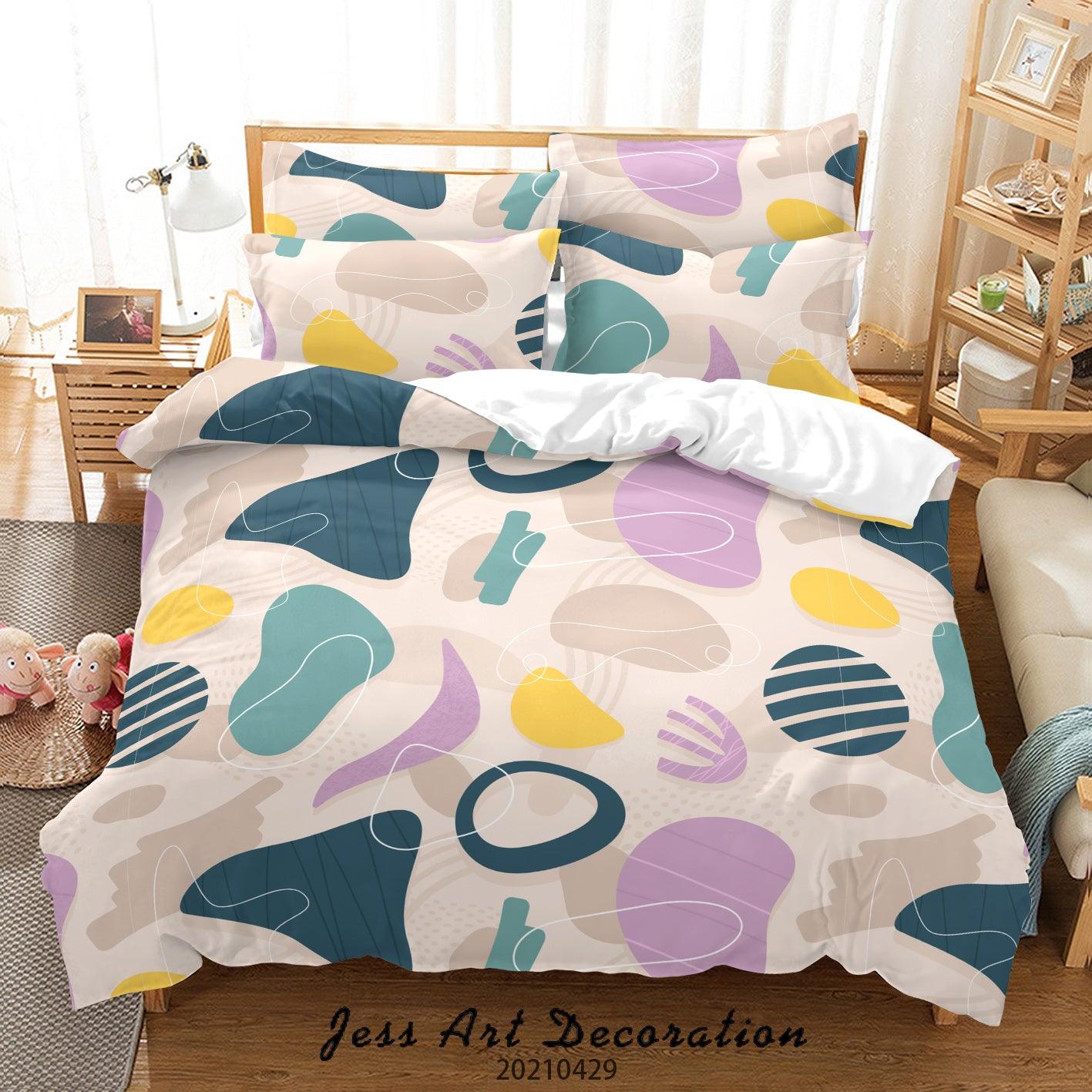 3D Abstract Color Pattern Quilt Cover Set Bedding Set Duvet Cover Pillowcases 31