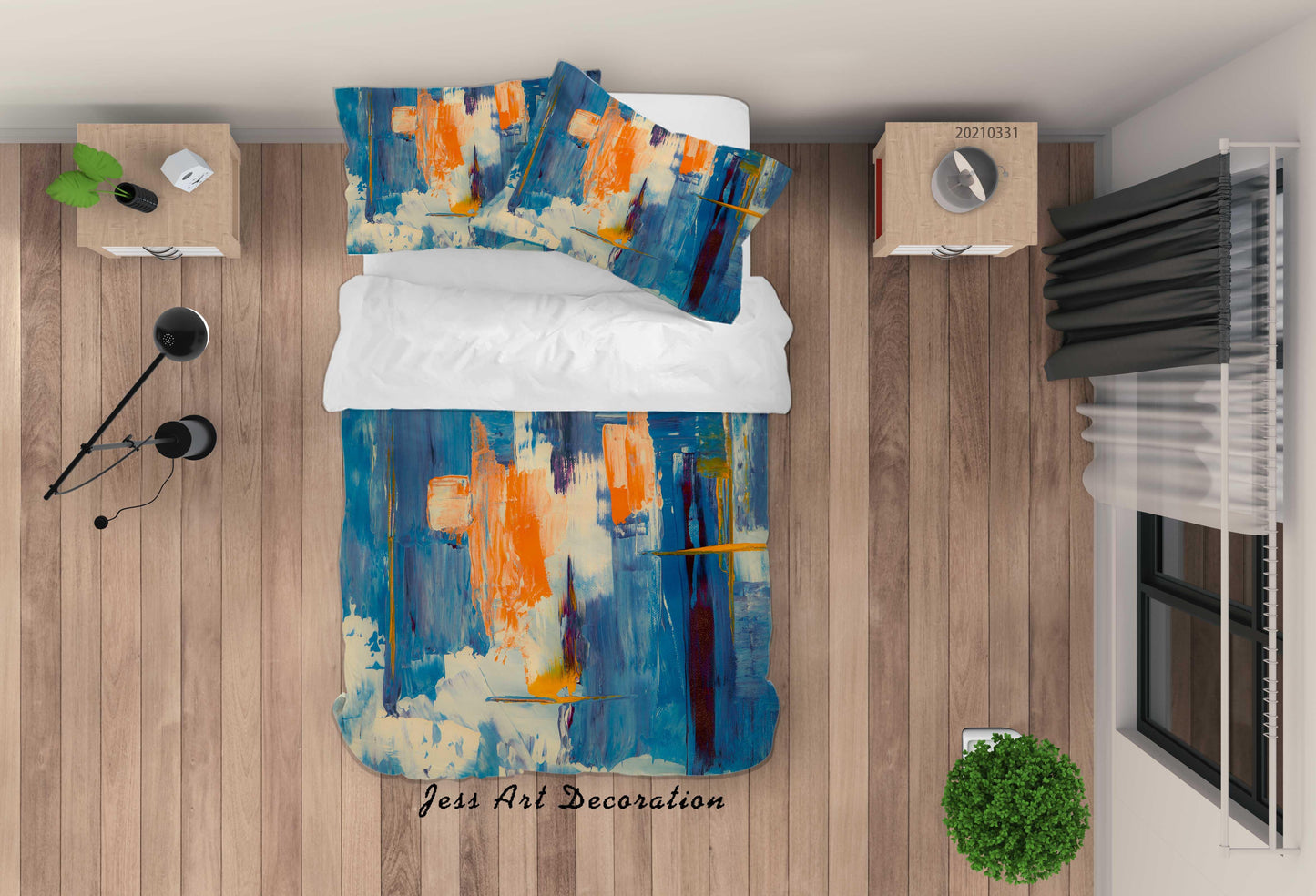3D Abstract Color Graffiti Quilt Cover Set Bedding Set Duvet Cover Pillowcases 297