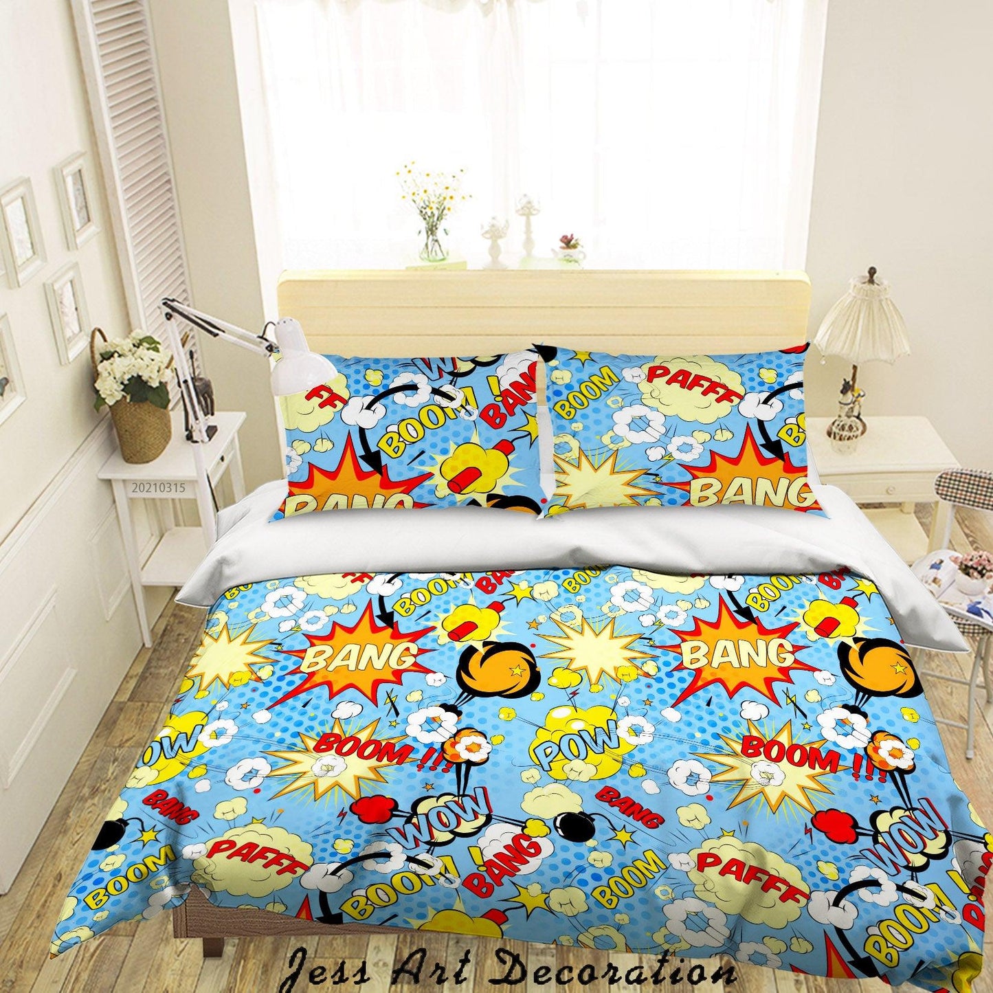 3D Cartoon Boxing Fight Quilt Cover Set Bedding Set Duvet Cover Pillowcases 55