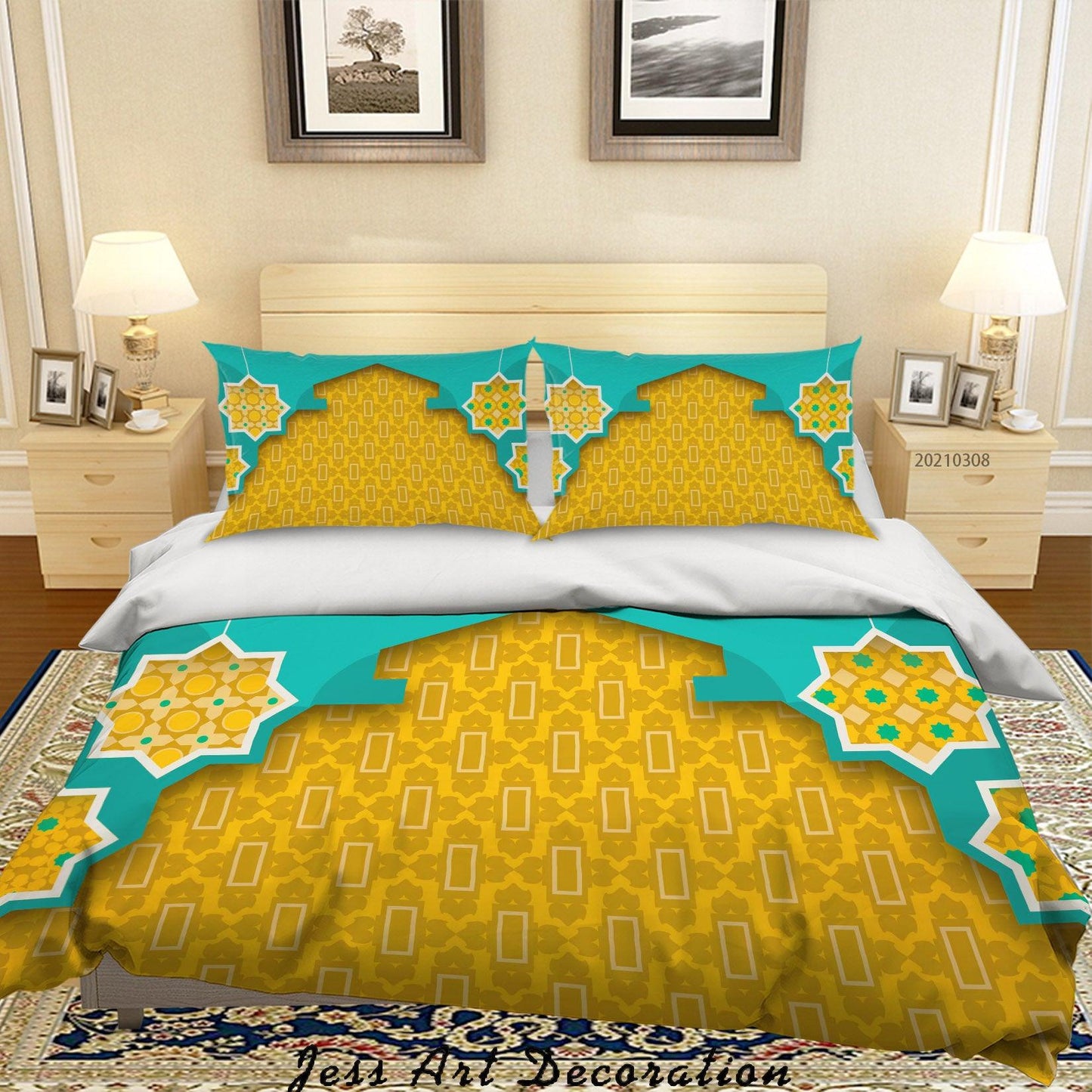 3D Abstract Geometric Decoration Quilt Cover Set Bedding Set Duvet Cover Pillowcases 270