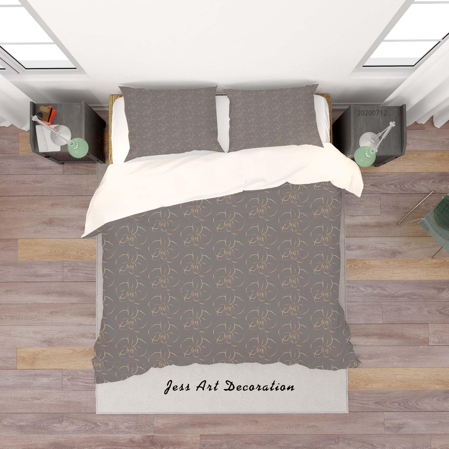 3D Abstract Vintage Dark Line Floral Pattern Quilt Cover Set Bedding Set Duvet Cover Pillowcases WJ 4108