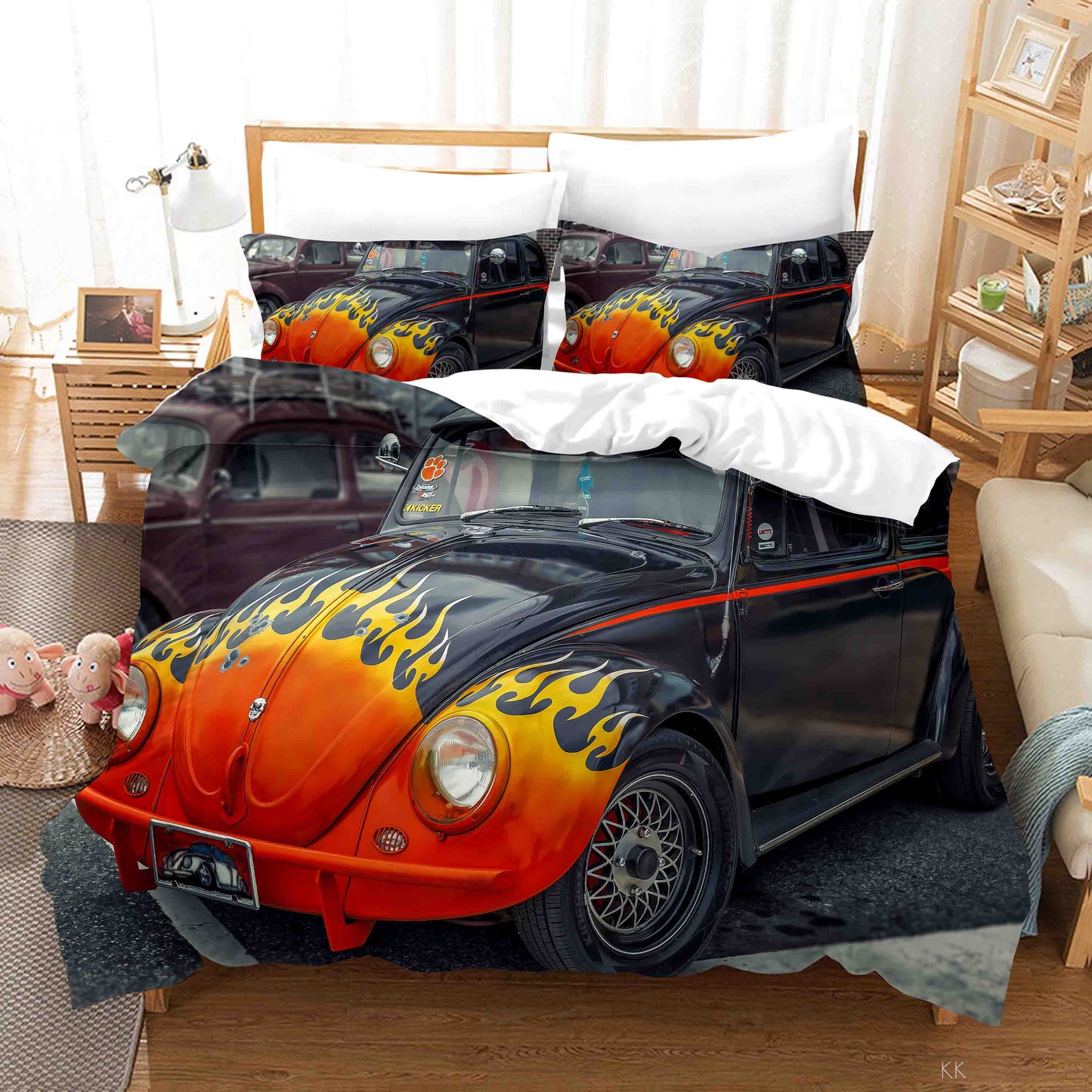 3D Automobile Gray Quilt Cover Set Bedding Set Duvet Cover Pillowcase 421