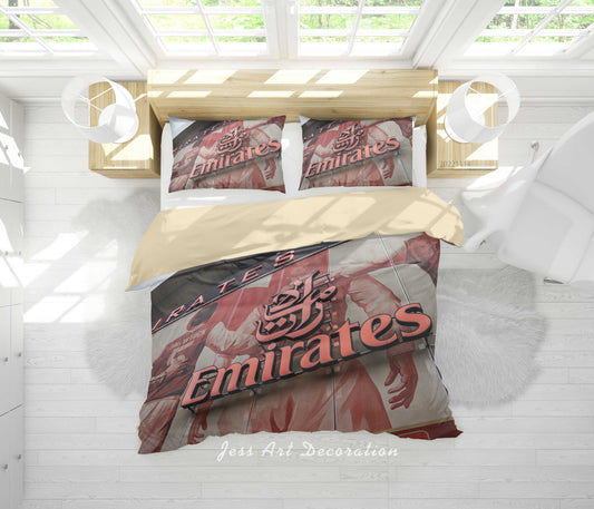 3D Arsenal FC Propaganda Poster Letter Quilt Cover Set Bedding Set Duvet Cover Pillowcase 893