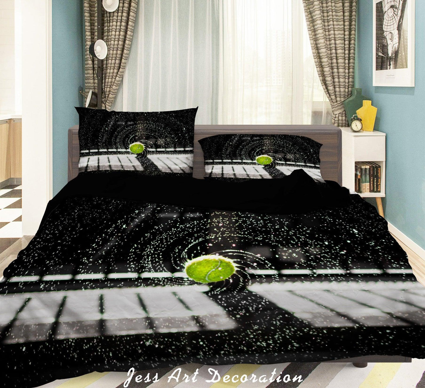 3D Abstract Tennis Quilt Cover Set Bedding Set Duvet Cover Pillowcases A122 LQH