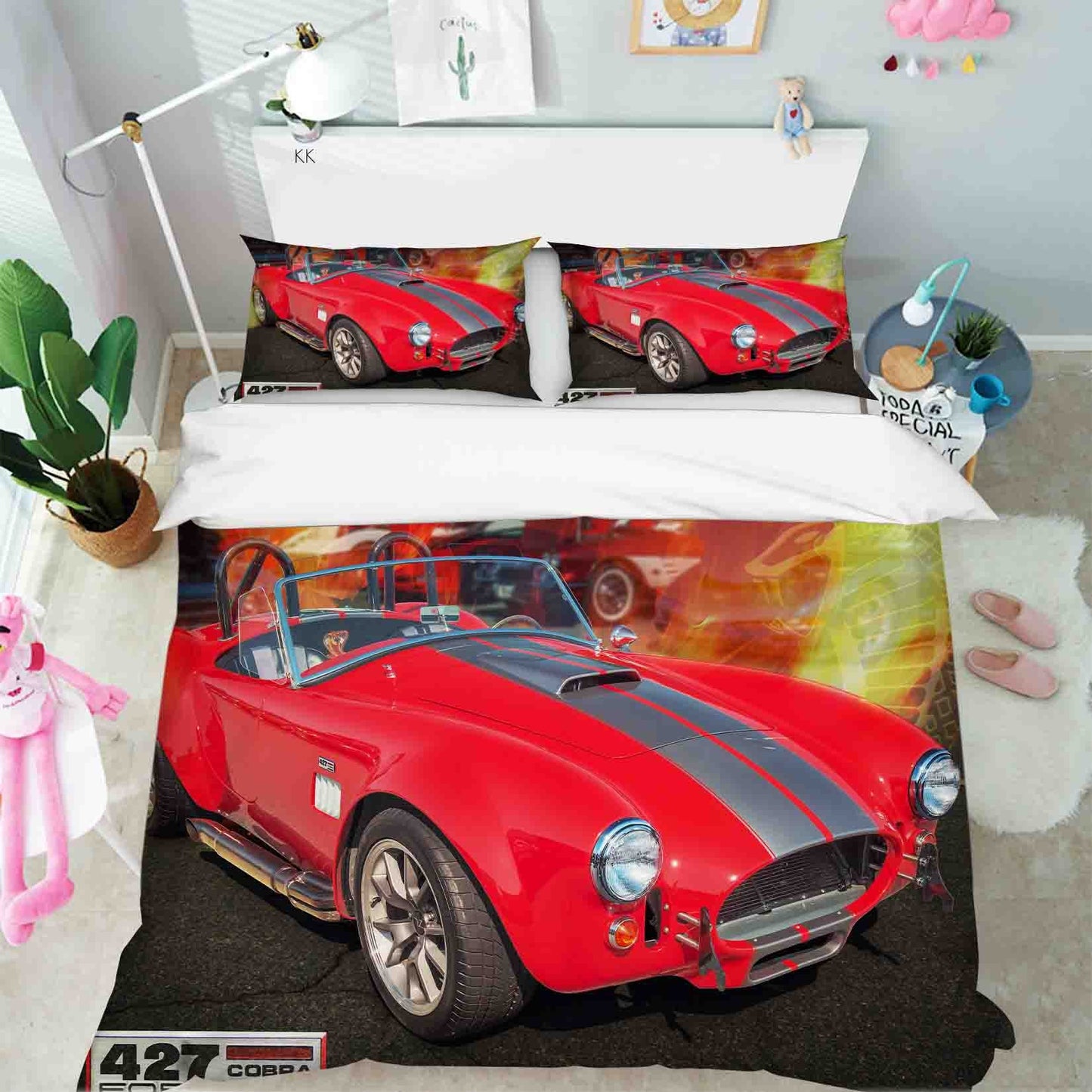 3D Automobile Sunlight Quilt Cover Set Bedding Set Duvet Cover Pillowcase 441