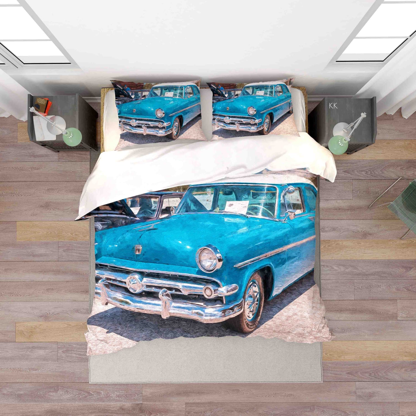 3D Automobile Tree Quilt Cover Set Bedding Set Duvet Cover Pillowcase 427