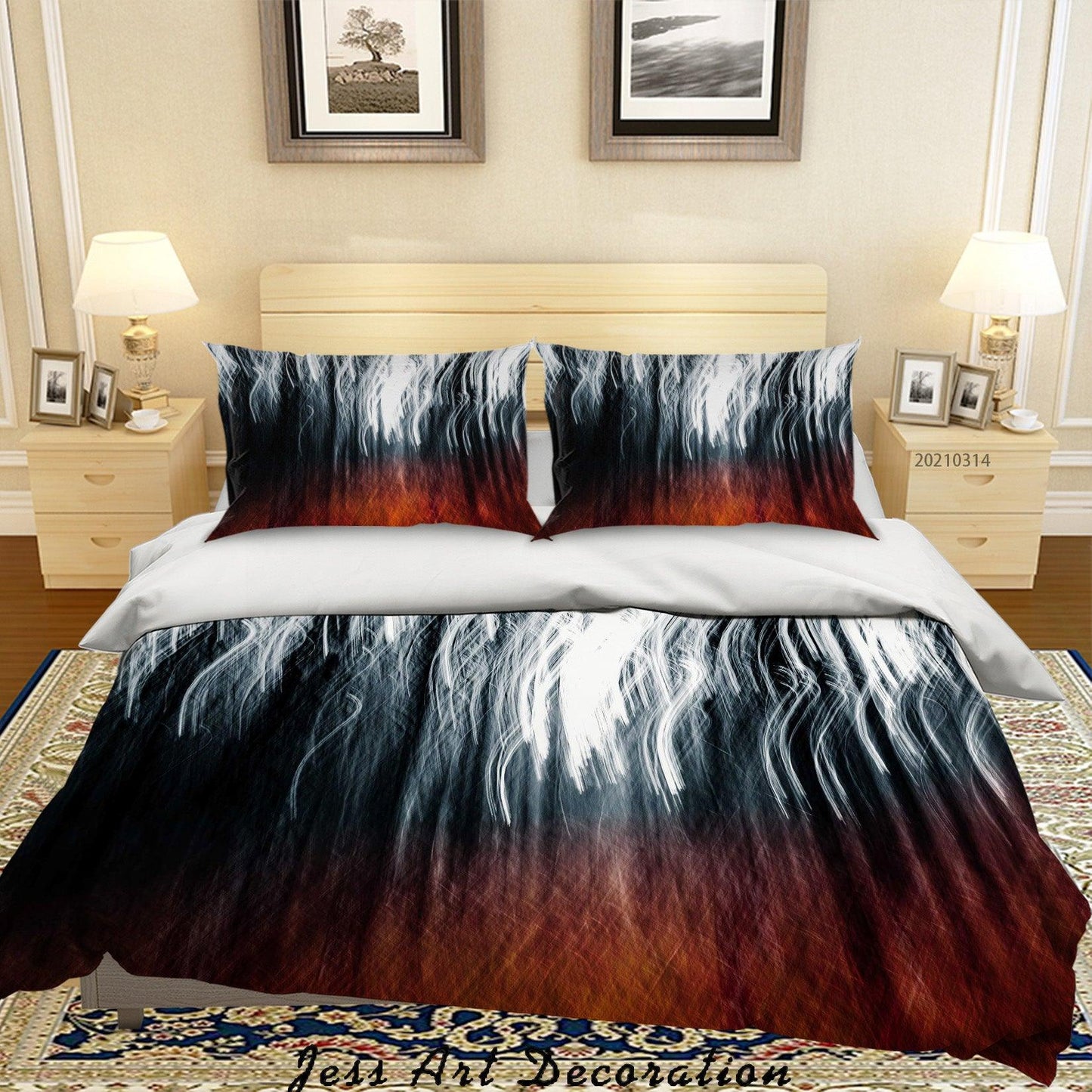 3D Abstract Graffiti Pattern Quilt Cover Set Bedding Set Duvet Cover Pillowcases 158
