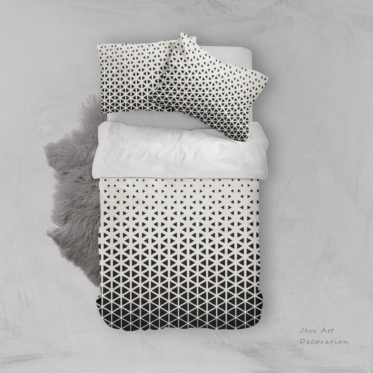 3D Black White Geometry Quilt Cover Set Bedding Set Pillowcases  82