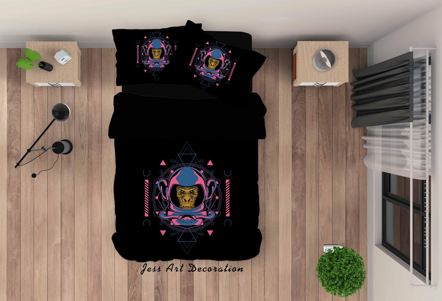 3D Alien Spacecraft Quilt Cover Set Bedding Set Duvet Cover Pillowcases A352 LQH