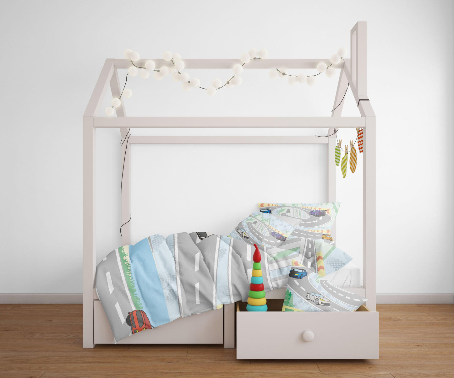 3D Cartoon Highway Cars Quilt Cover Set Bedding Set Pillowcases 93