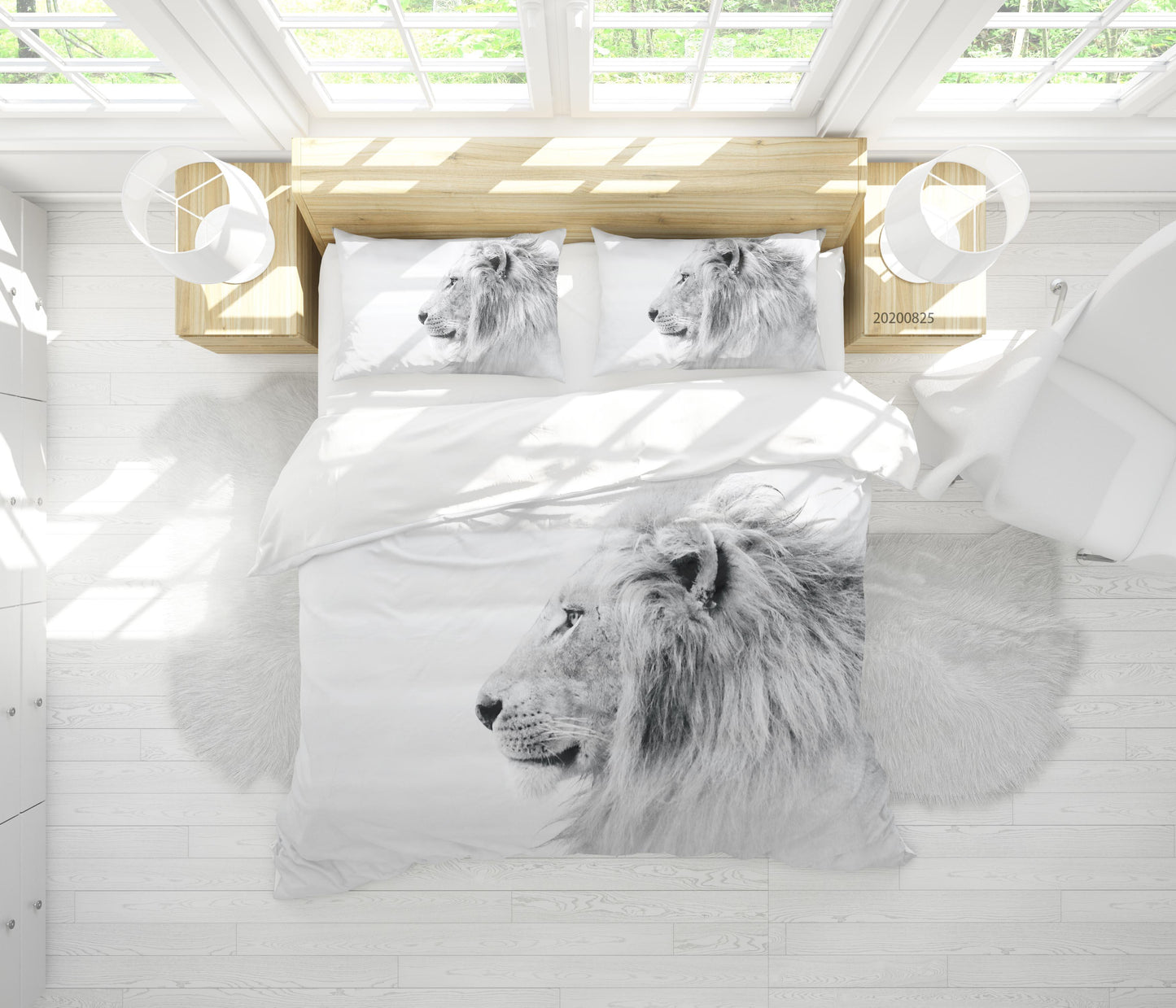 3D Animal Nature Lion Quilt Cover Set Bedding Set Duvet Cover Pillowcases WJ 3325