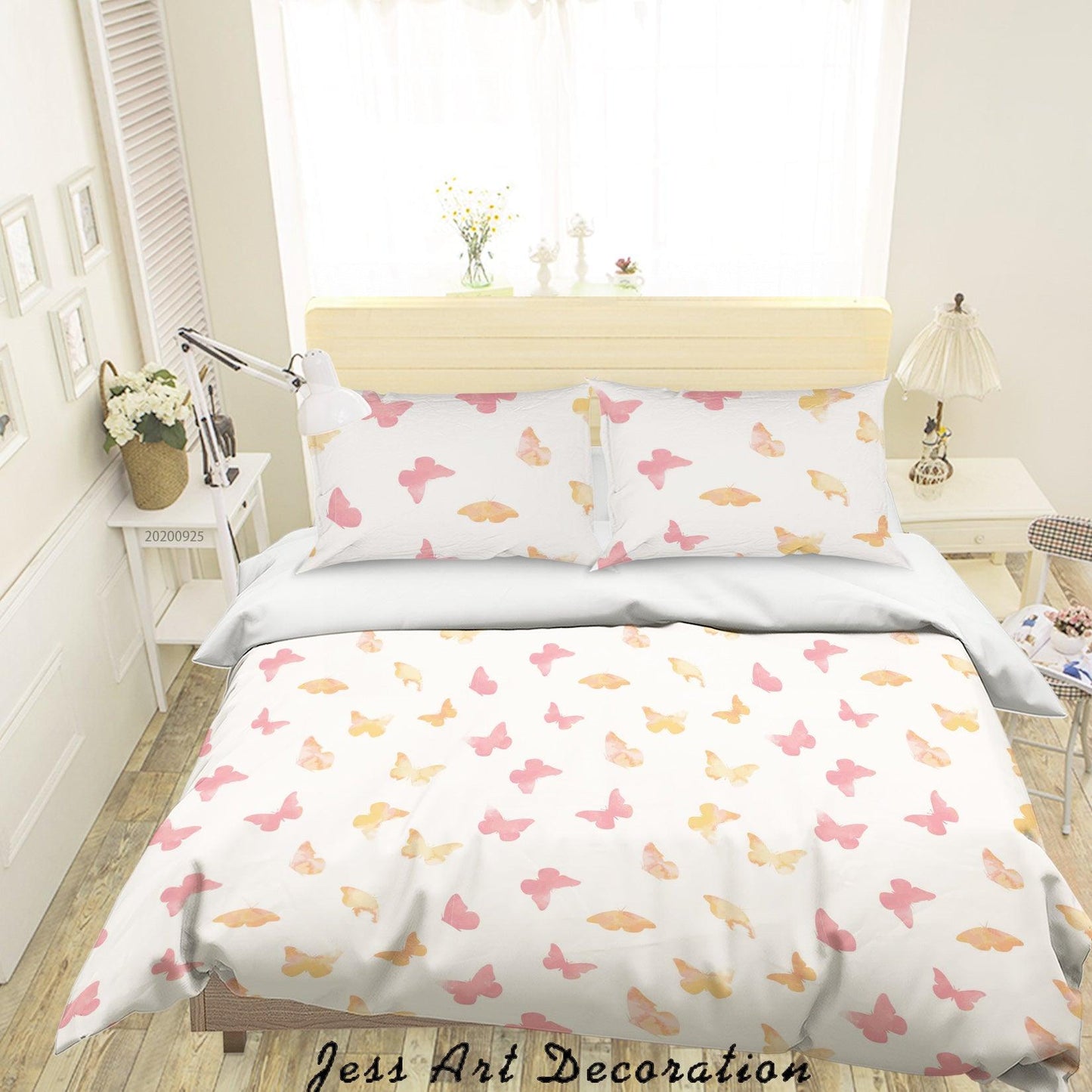 3D Cartoon Animal Butterfly Pattern Quilt Cover Set Bedding Set Duvet Cover Pillowcases WJ 6514