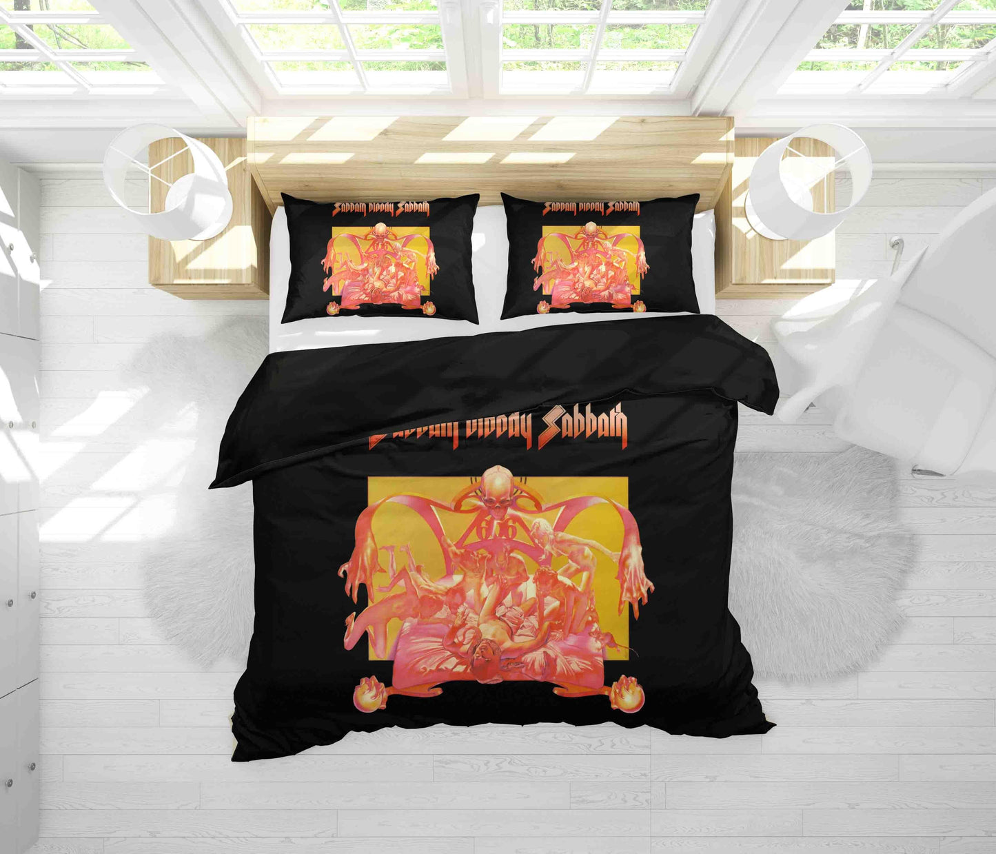 3D Black Sabbath Skull Quilt Cover Set Bedding Set Duvet Cover Pillowcases SF24