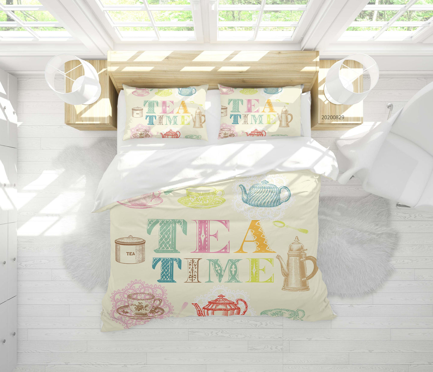 3D Abstract Hand Draw Cartoon Pattern Quilt Cover Set Bedding Set Duvet Cover Pillowcases WJ 3539