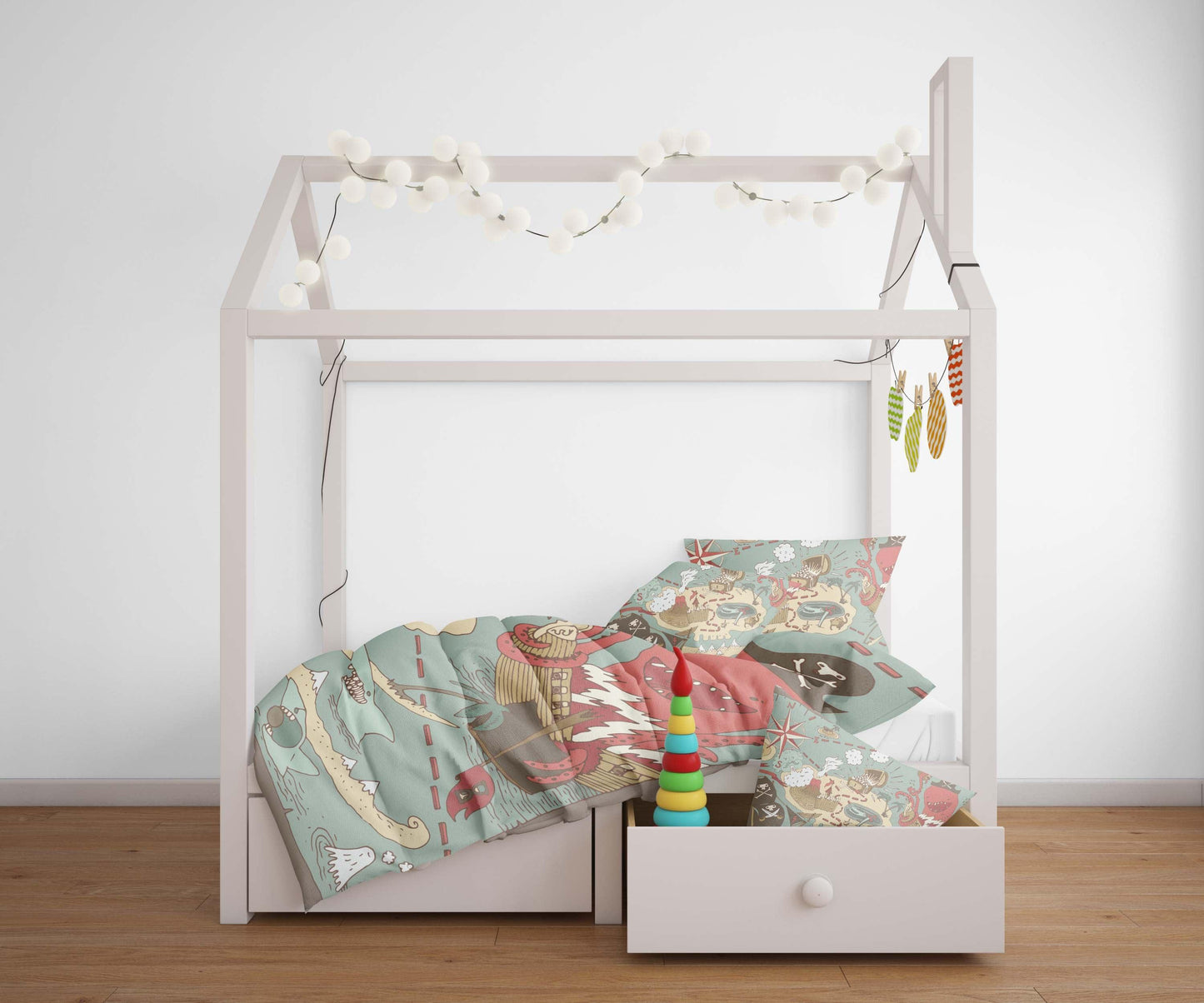 3D Abstract Pirate Treasure Quilt Cover Set Bedding Set Pillowcases 09