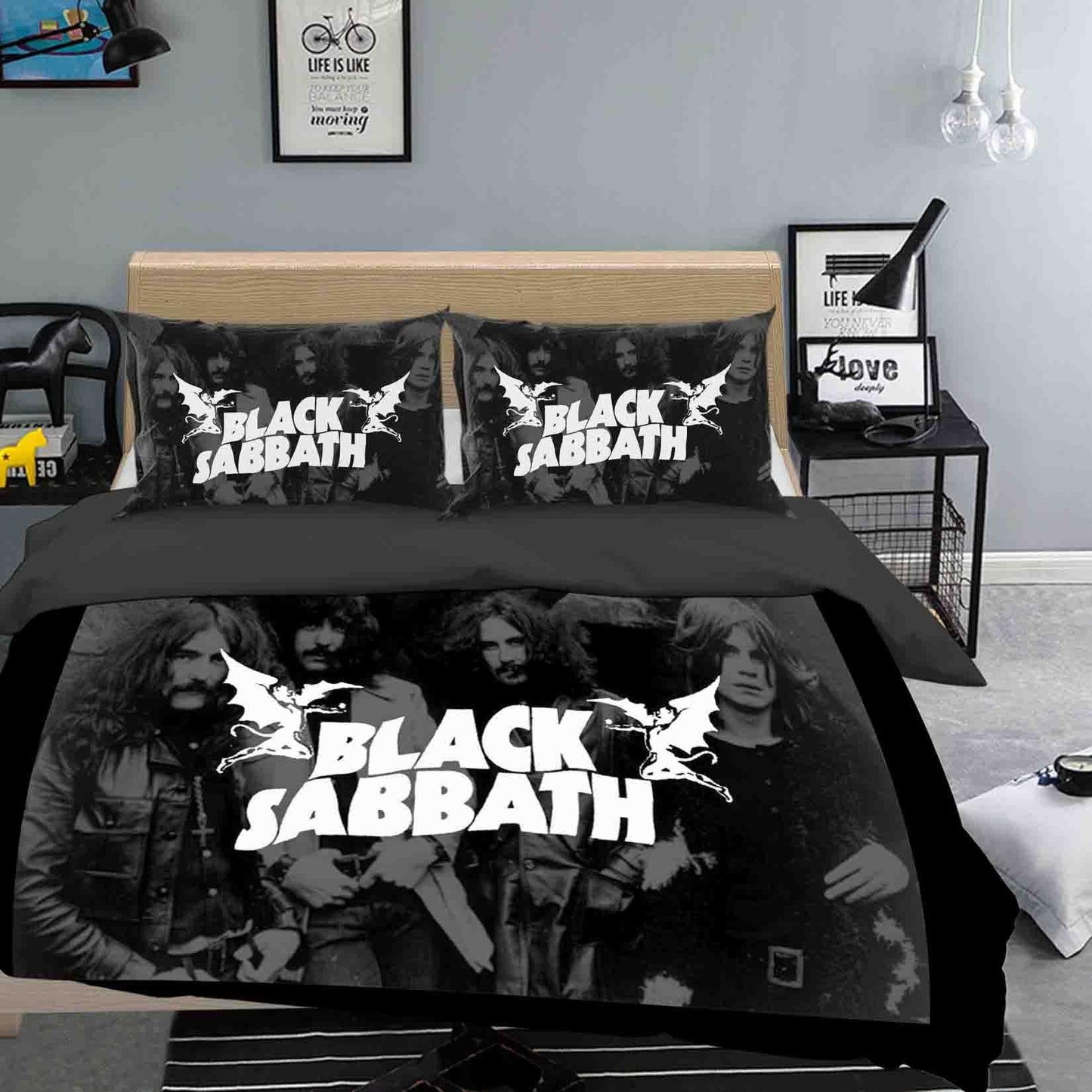 3D Black Sabbath Quilt Cover Set Bedding Set Duvet Cover Pillowcases SF53