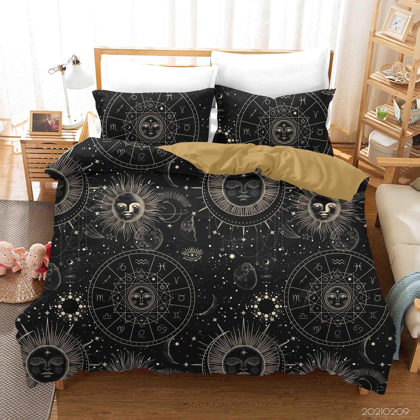 3D Black Space Solar System Planet Quilt Cover Set Bedding Set Duvet Cover Pillowcases 42