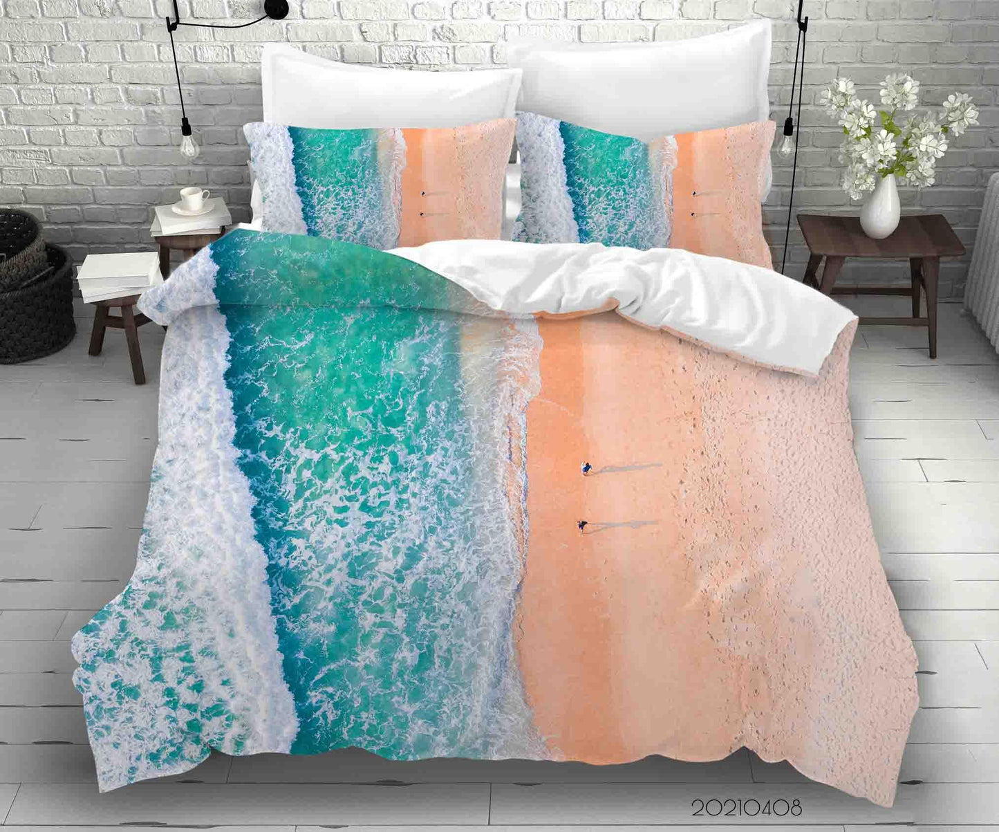 3D Beach Waves Landscape Quilt Cover Set Bedding Set Duvet Cover Pillowcases 46