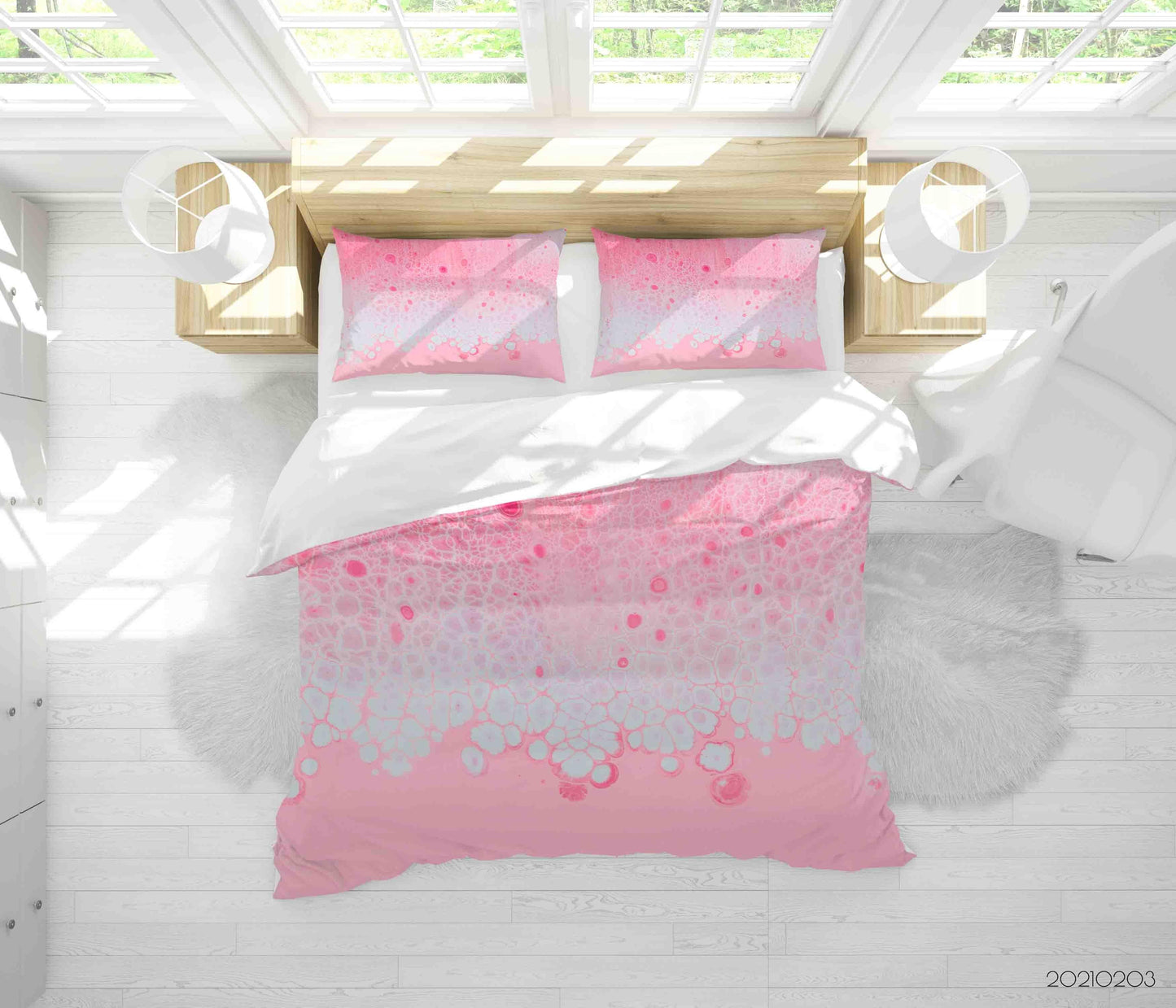 3D Abstract Pink Marble Texture Quilt Cover Set Bedding Set Duvet Cover Pillowcases 22