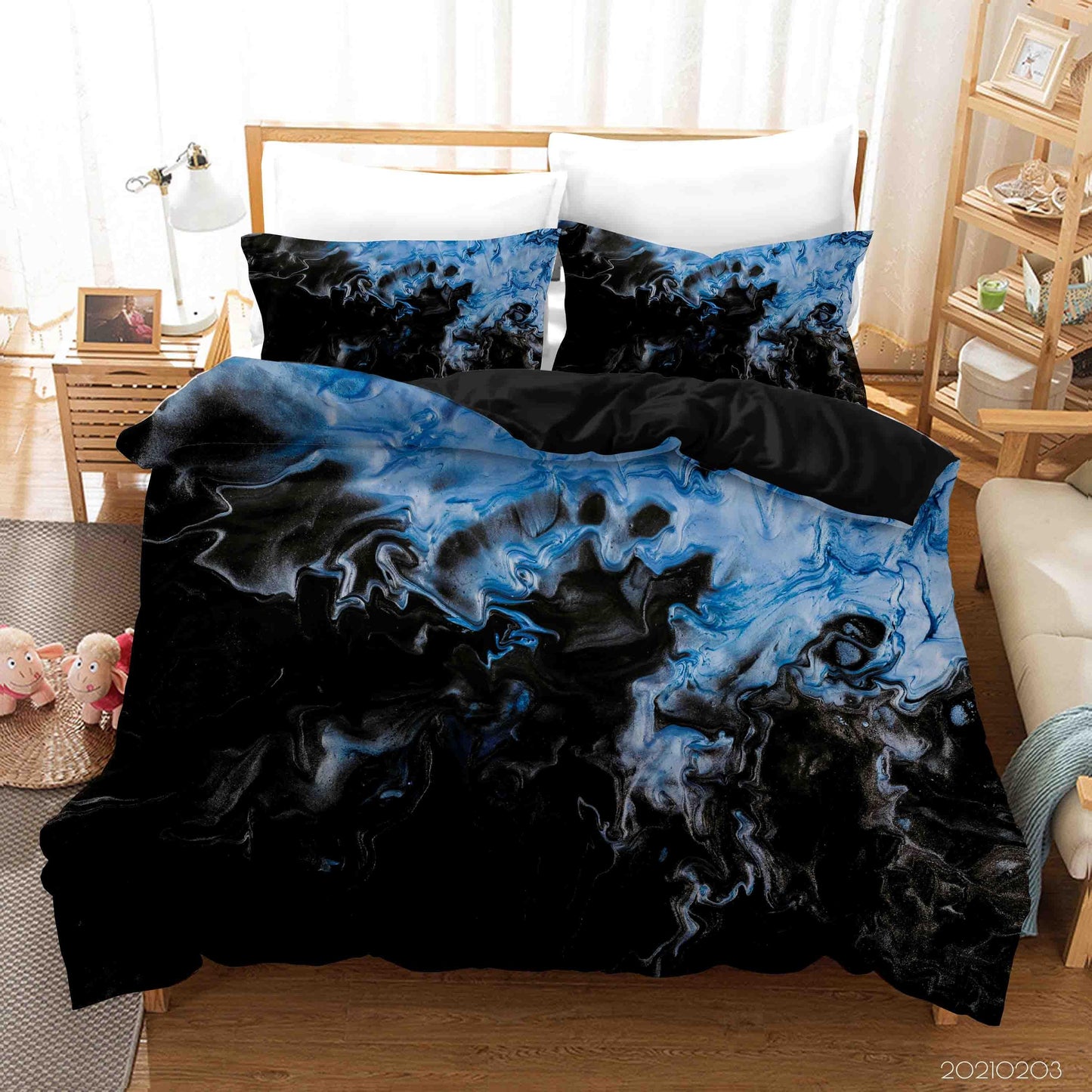 3D Abstract Blue Marble Texture Quilt Cover Set Bedding Set Duvet Cover Pillowcases 89