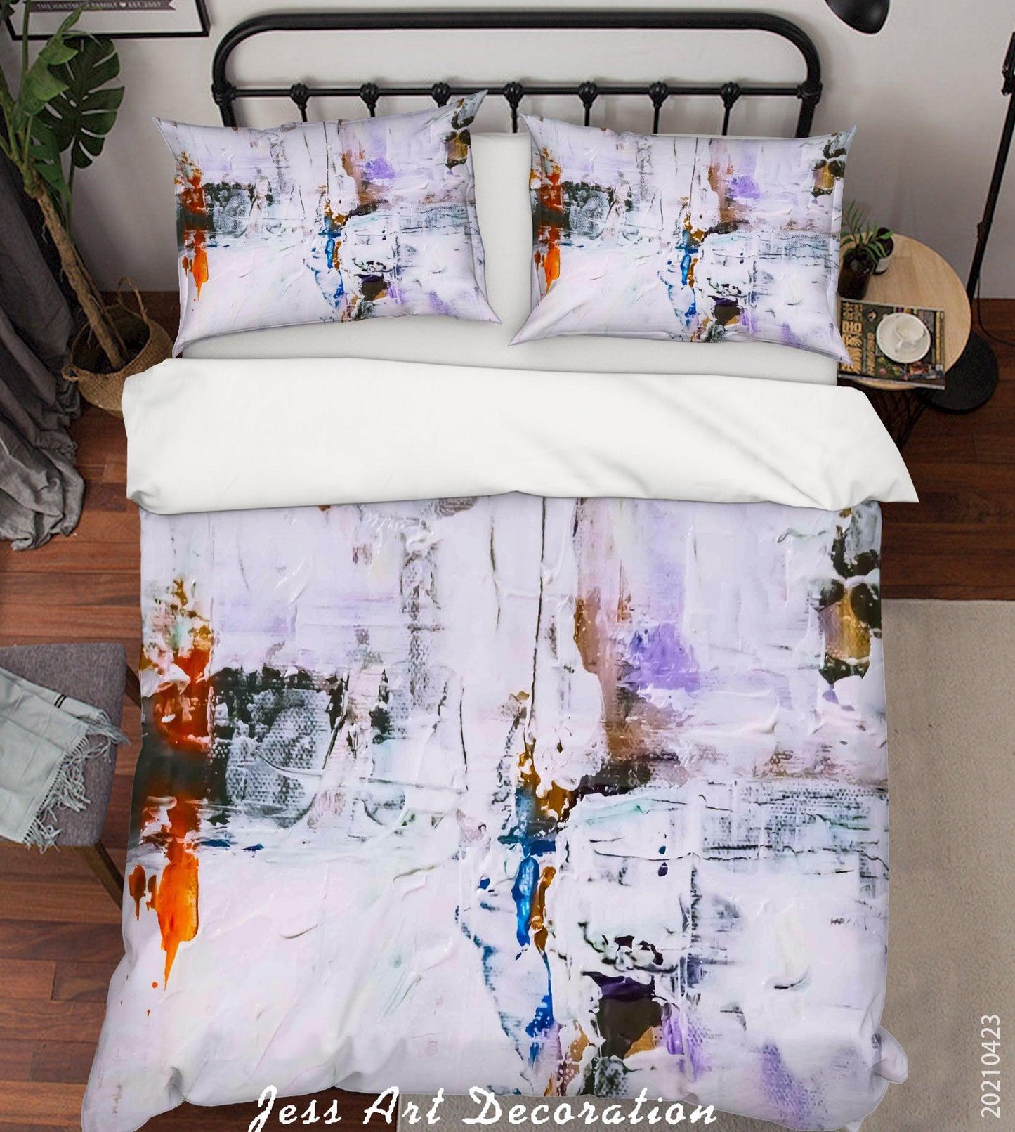 3D Abstract Color Graffiti Quilt Cover Set Bedding Set Duvet Cover Pillowcases 134