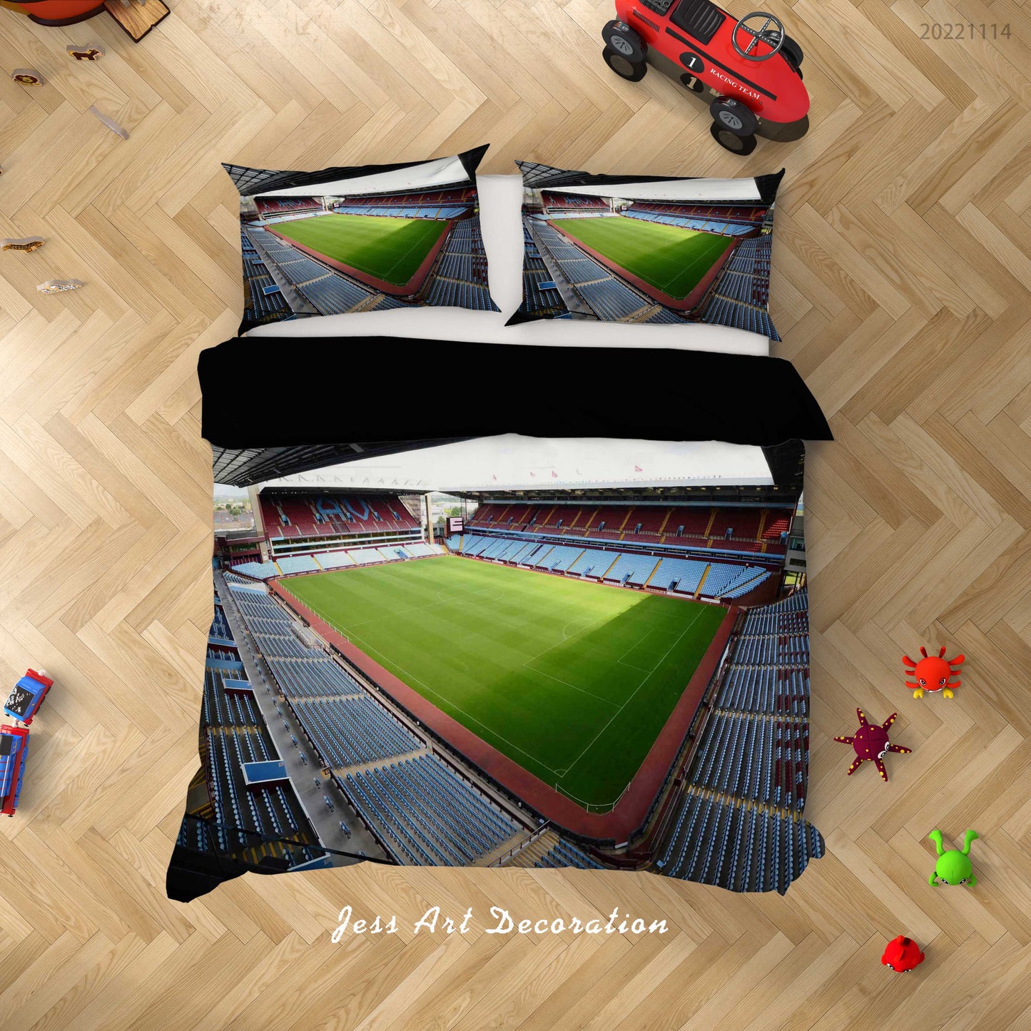 3D Aston Villa Football Field Sky Quilt Cover Set Bedding Set Duvet Cover Pillowcase 896