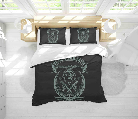 3D Black Sabbath Skull Quilt Cover Set Bedding Set Duvet Cover Pillowcases SF74