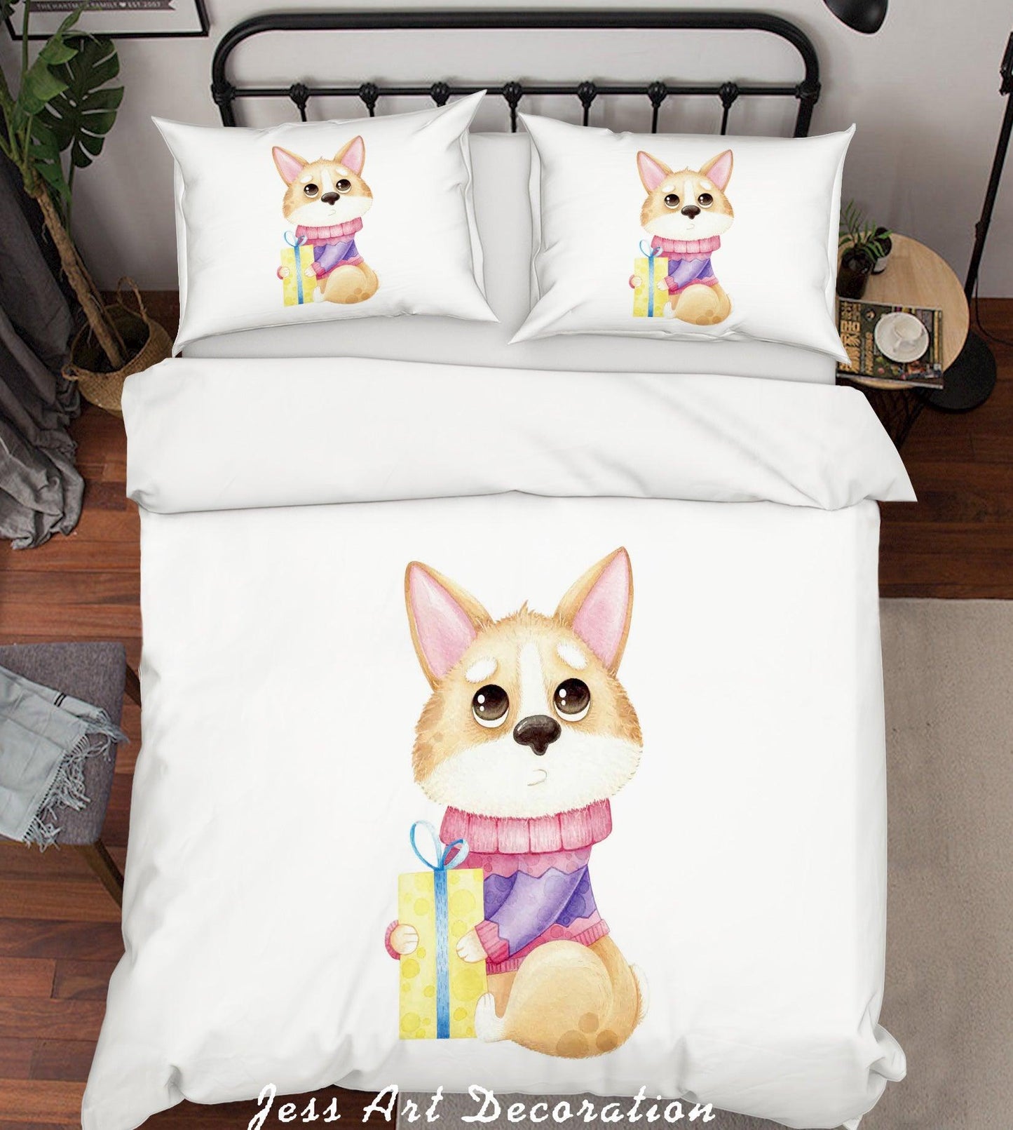 3D Cartoon Dog Quilt Cover Set Bedding Set Duvet Cover Pillowcases SF15