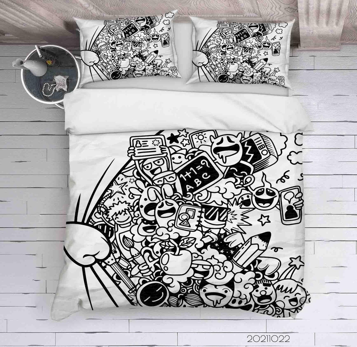 3D Abstract Monster Graffiti Quilt Cover Set Bedding Set Duvet Cover Pillowcases 43