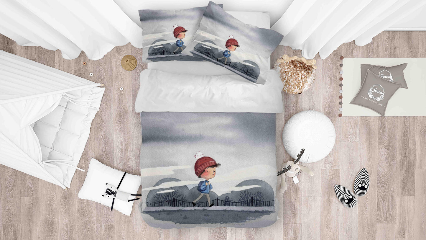 3D Cartoon Boy Trees Quilt Cover Set Bedding Set Duvet Cover Pillowcases SF051