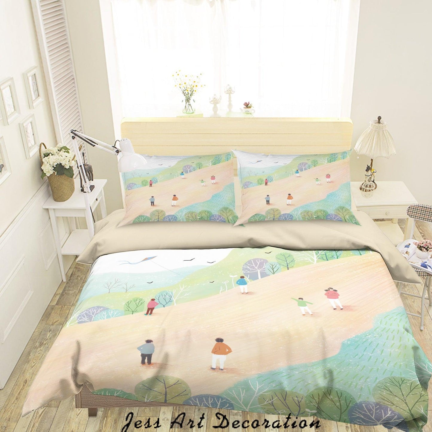 3D Cartoon Hill Crowd Quilt Cover Set Bedding Set Duvet Cover Pillowcases A618 LQH