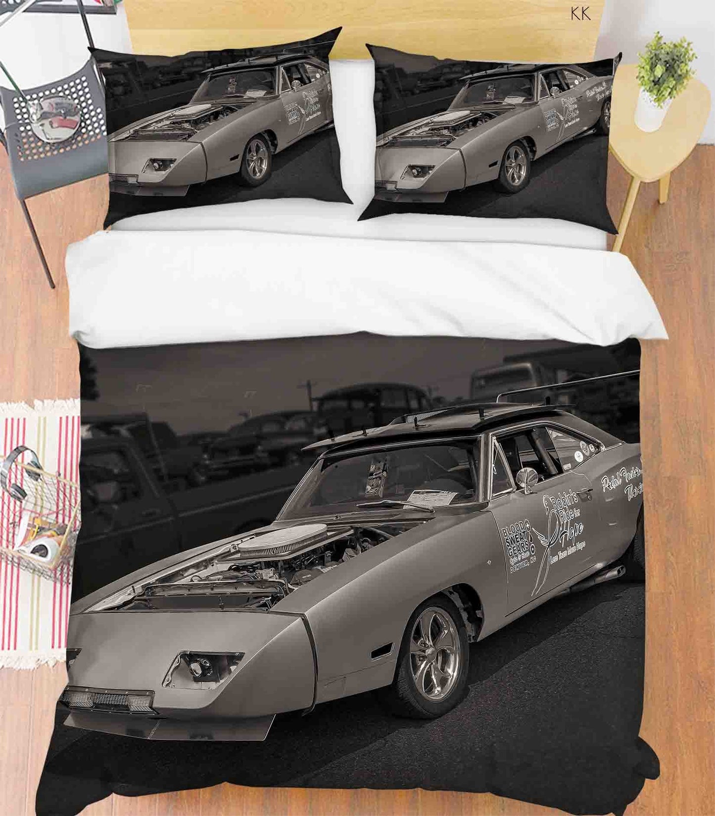 3D Automobile Gray Quilt Cover Set Bedding Set Duvet Cover Pillowcase 424