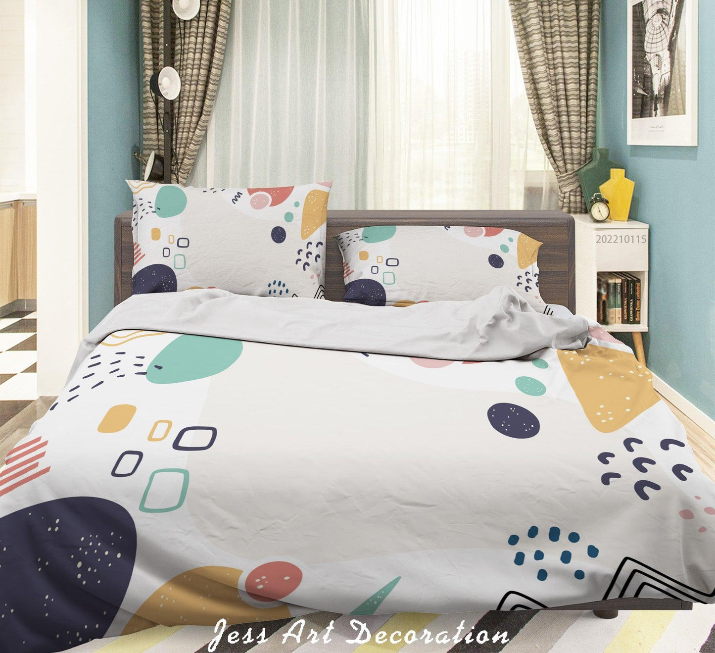 3D Abstract Geometric Pattern Quilt Cover Set Bedding Set Duvet Cover Pillowcases 45