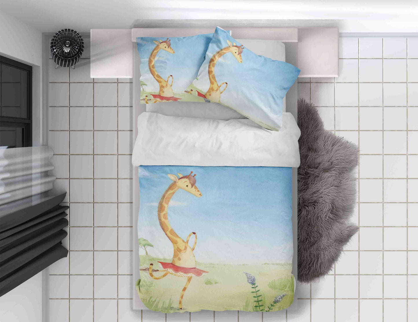 3D Cartoon Giraffe Quilt Cover Set Bedding Set Duvet Cover Pillowcases SF072