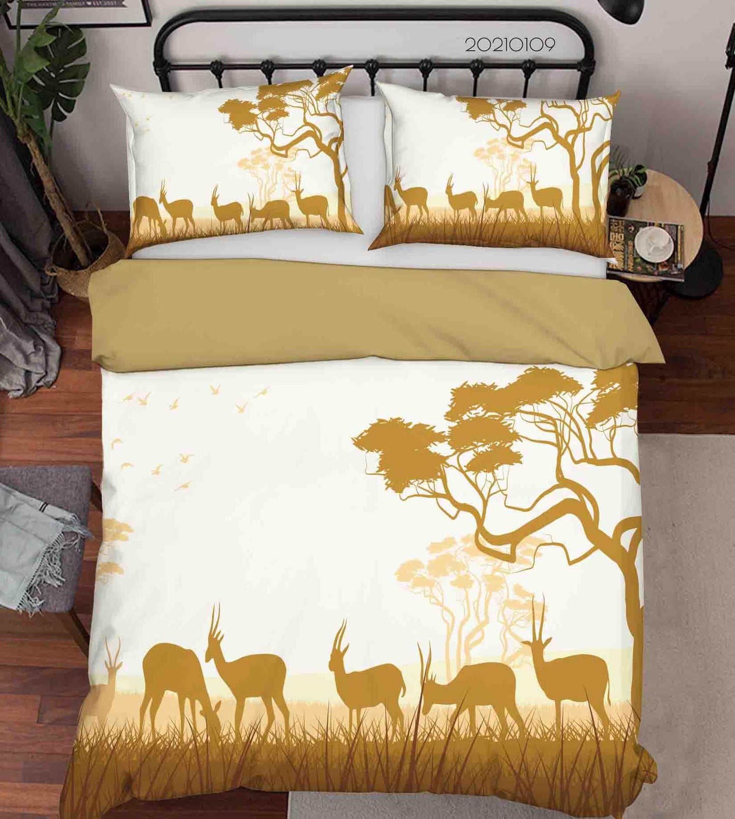 3D Cartoon Forest Animal Elk Quilt Cover Set Bedding Set Duvet Cover Pillowcases 61 LQH