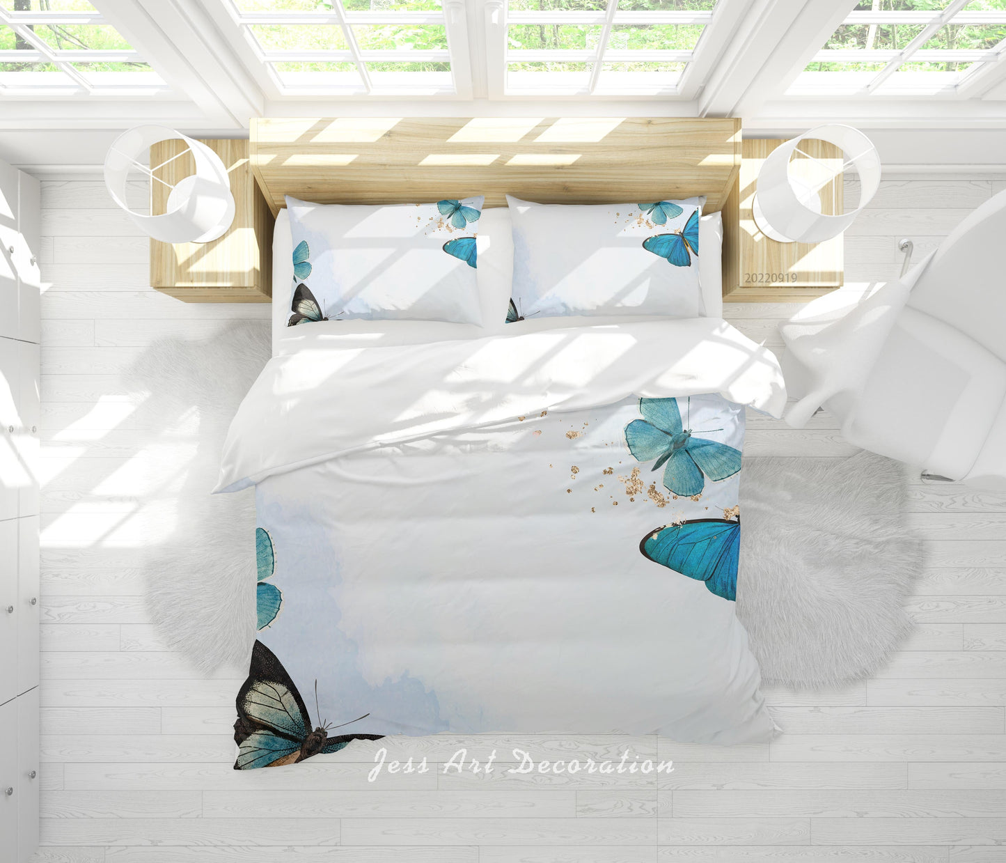 3D Animal Butterfly Quilt Cover Set Bedding Set Duvet Cover Pillowcase 229