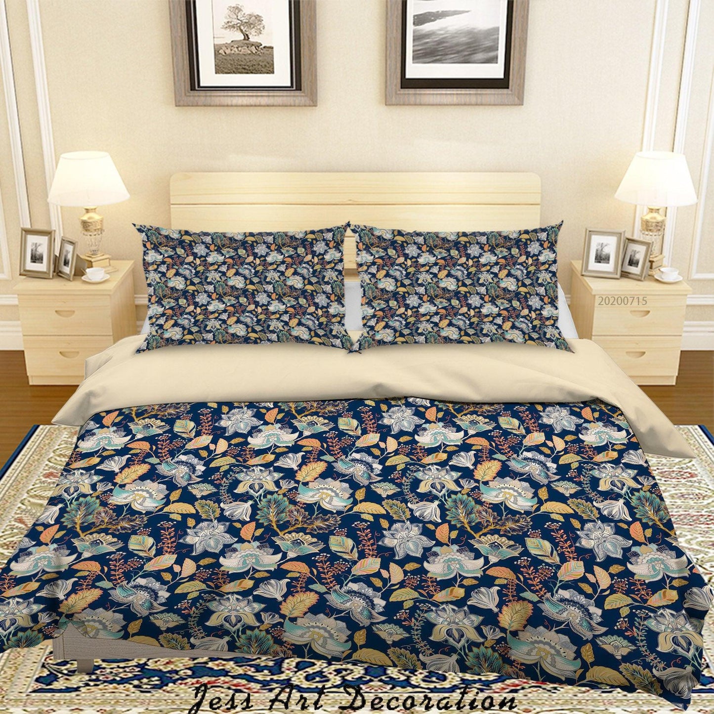 3D Abstract Vintage Floral Pattern Quilt Cover Set Bedding Set Duvet Cover Pillowcases WJ 3902