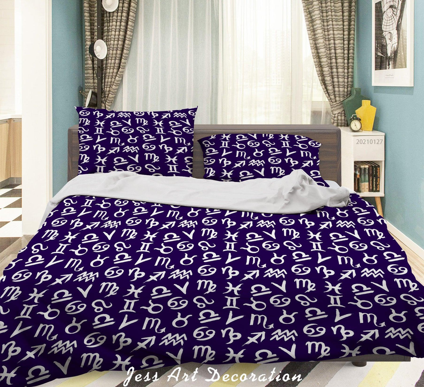 3D Abstract Alphabet Symbol Quilt Cover Set Bedding Set Duvet Cover Pillowcases 106