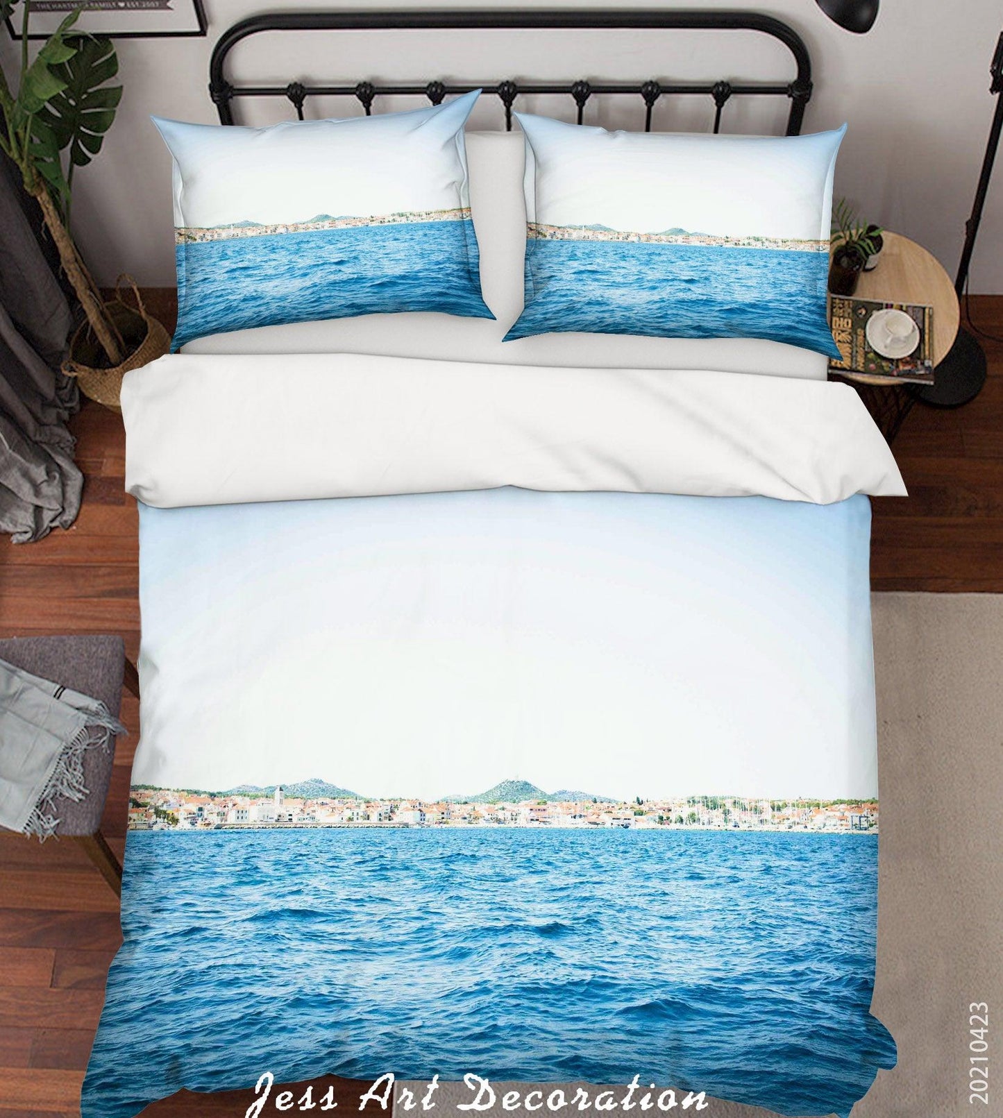 3D Building Sky Sea City Quilt Cover Set Bedding Set Duvet Cover Pillowcases 98