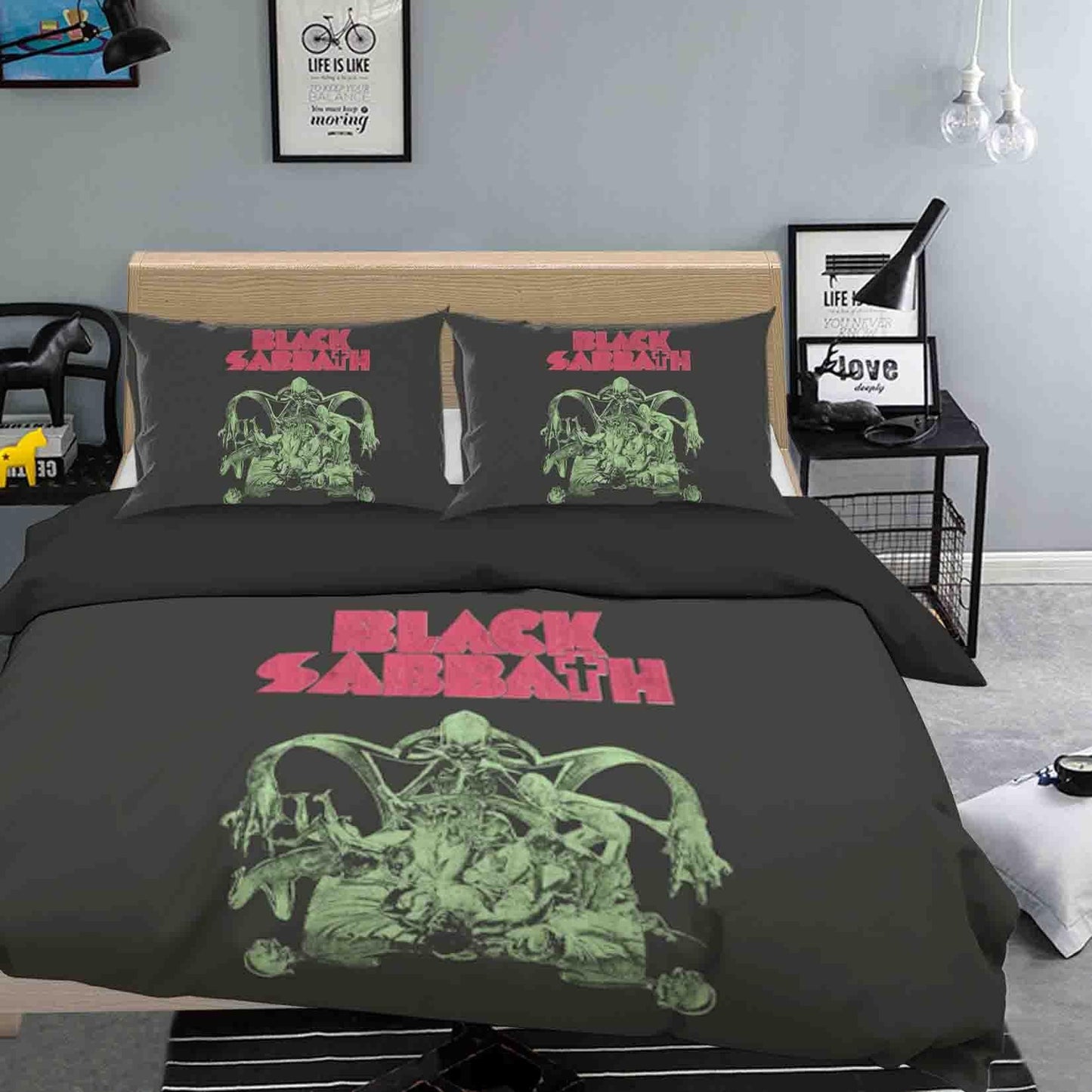3D Black Sabbath Quilt Cover Set Bedding Set Duvet Cover Pillowcases SF87