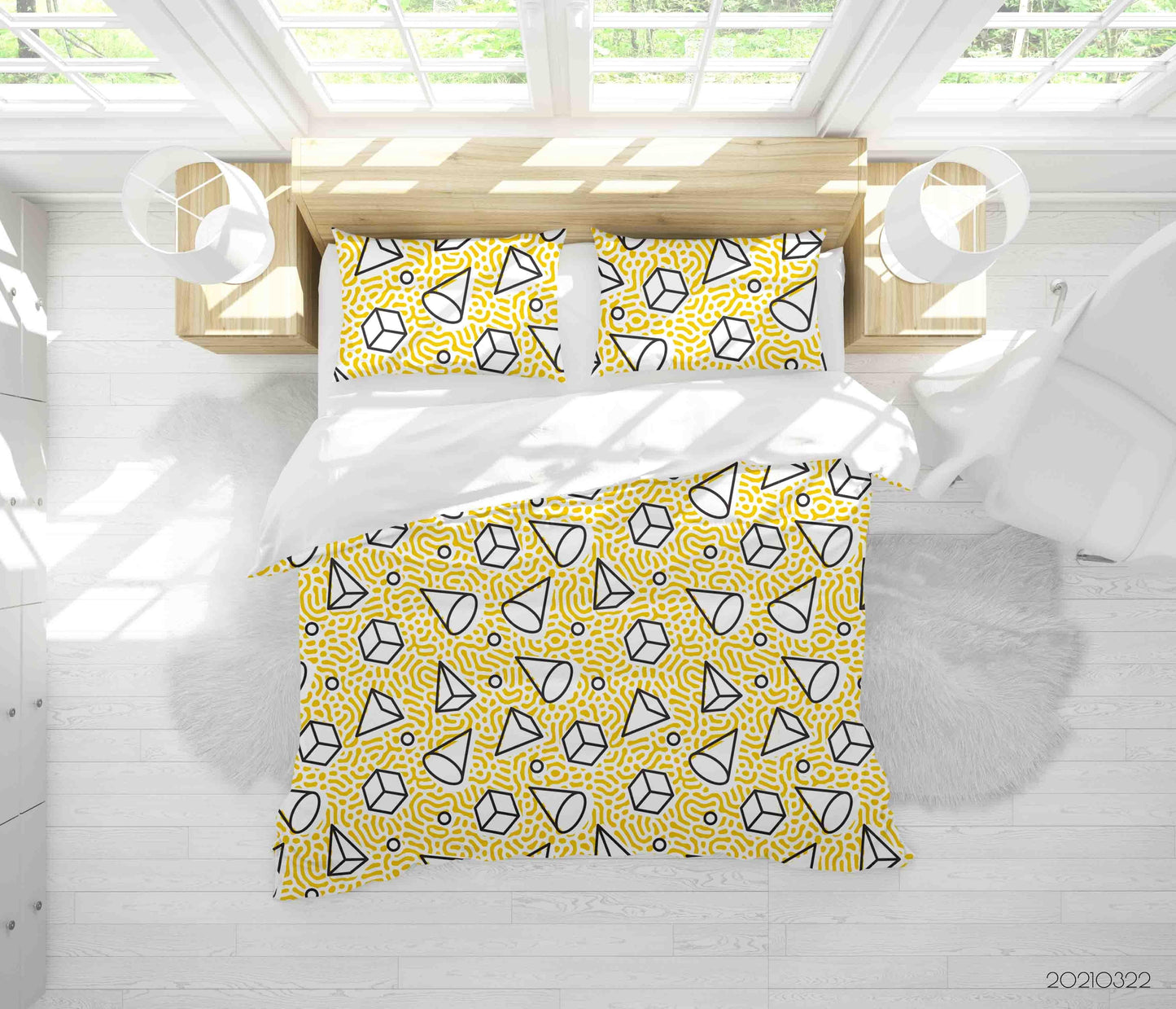 3D Abstract Geometric Pattern Quilt Cover Set Bedding Set Duvet Cover Pillowcases 112