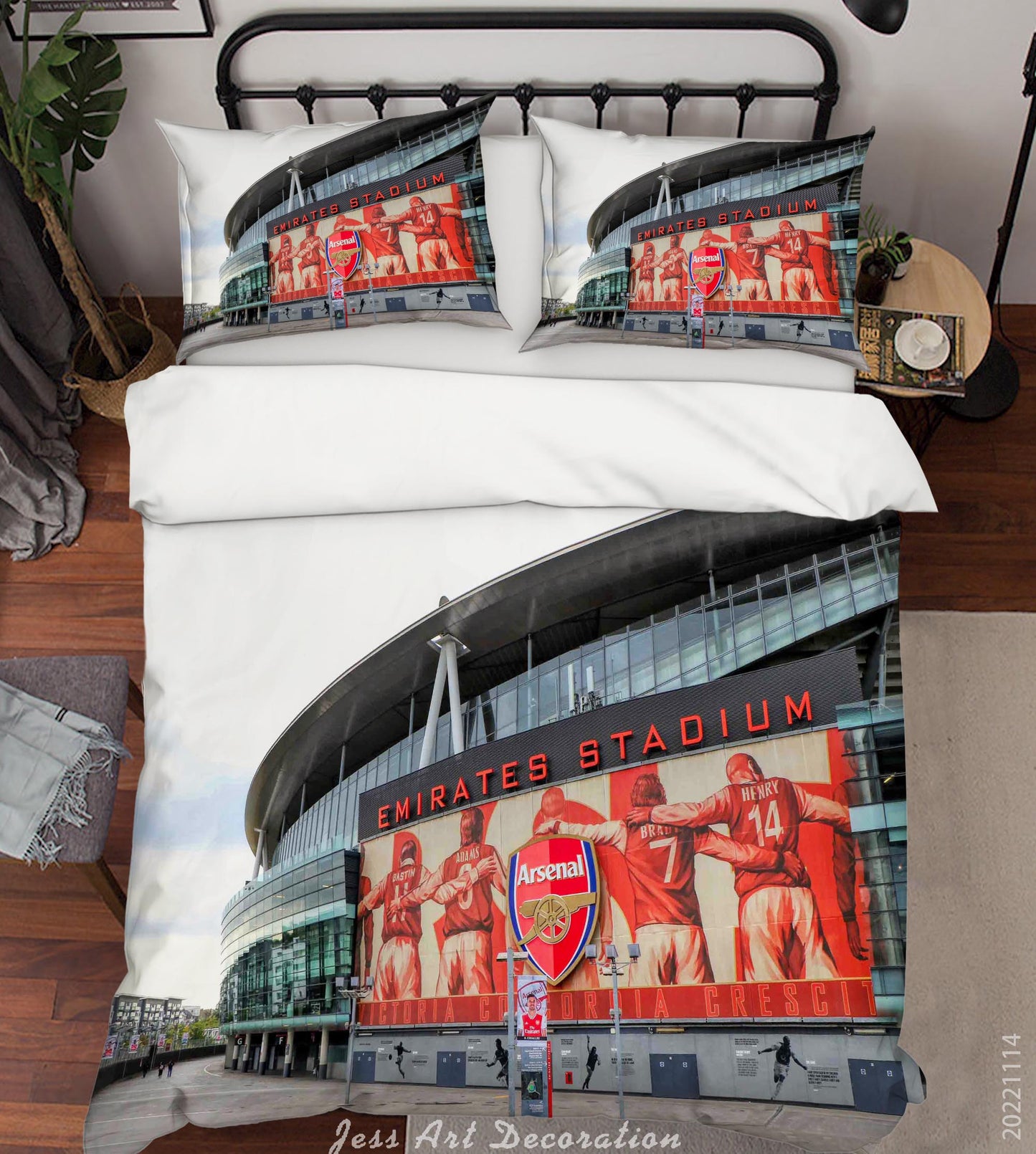 3D Arsenal FC Propaganda Poster Quilt Cover Set Bedding Set Duvet Cover Pillowcase 889